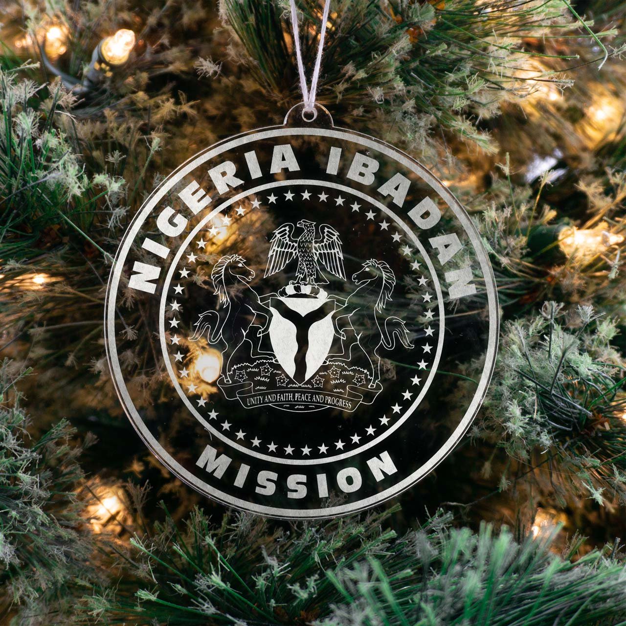 Nigeria Ibadan Mission Christmas Ornament - Latter-Day Saint LDS Missionary Gift - Book of Mormon