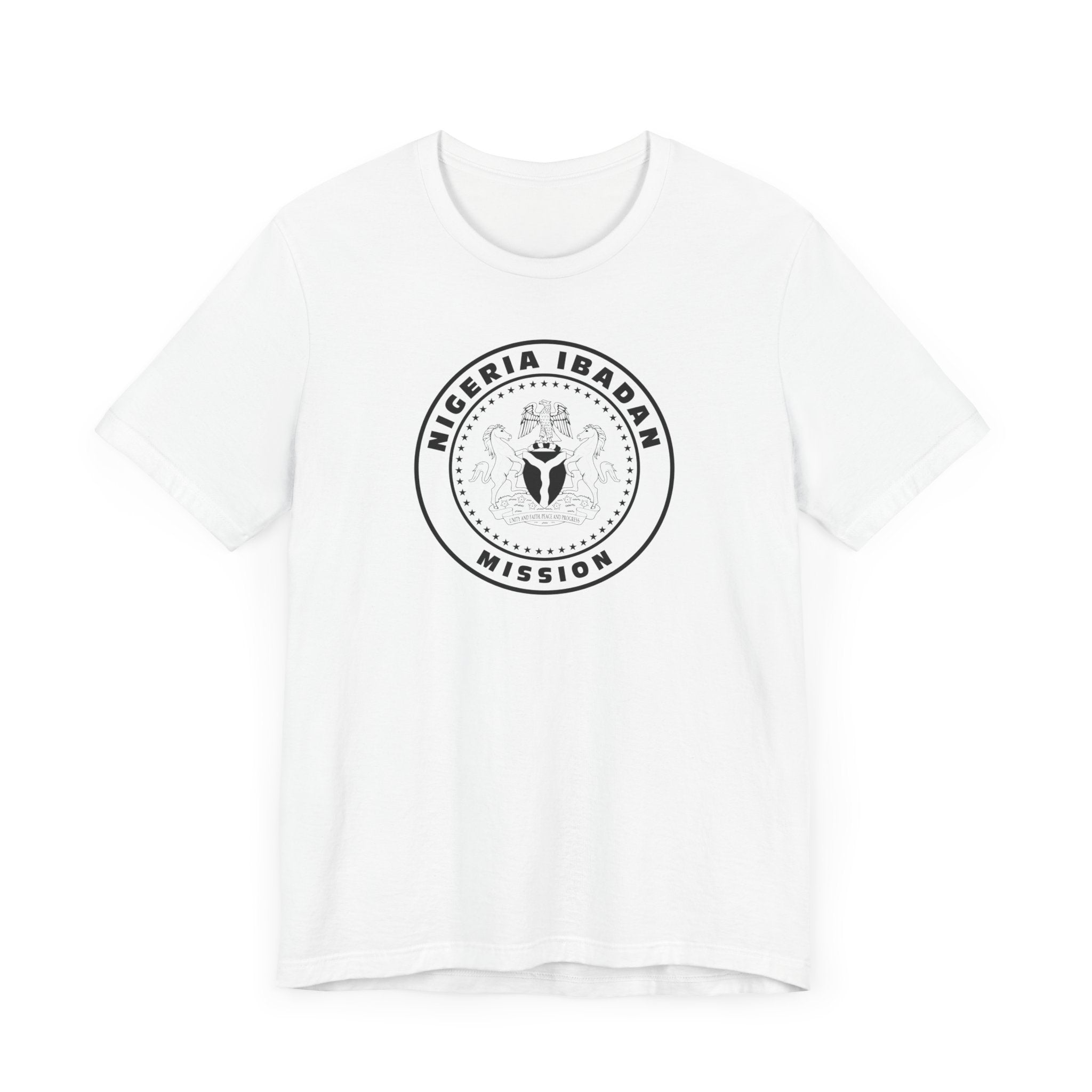 Nigeria Ibadan Mission Circular Monochrome Logo T-Shirt - Mission Wishlist - LDS Missionary Gift Store