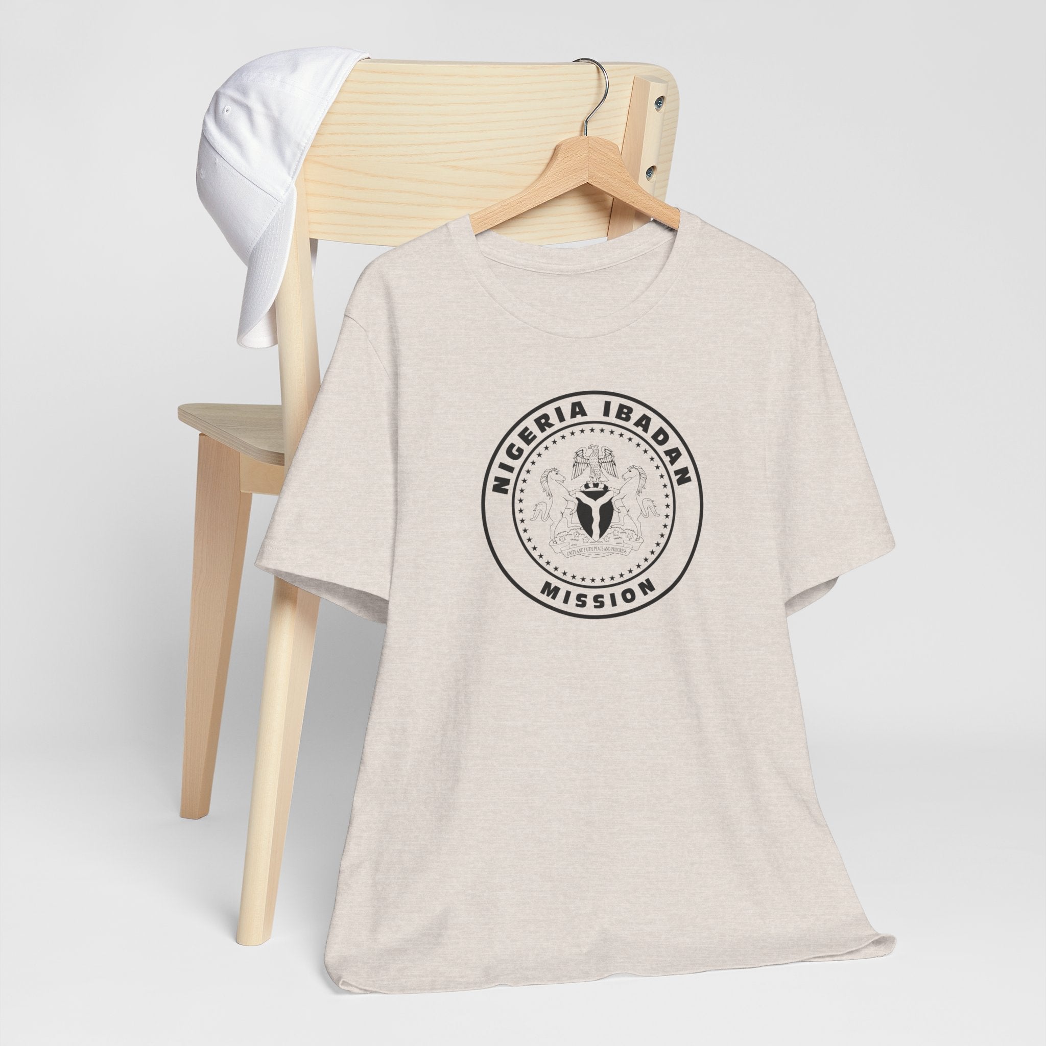 Nigeria Ibadan Mission Circular Monochrome Logo T-Shirt - Mission Wishlist - LDS Missionary Gift Store