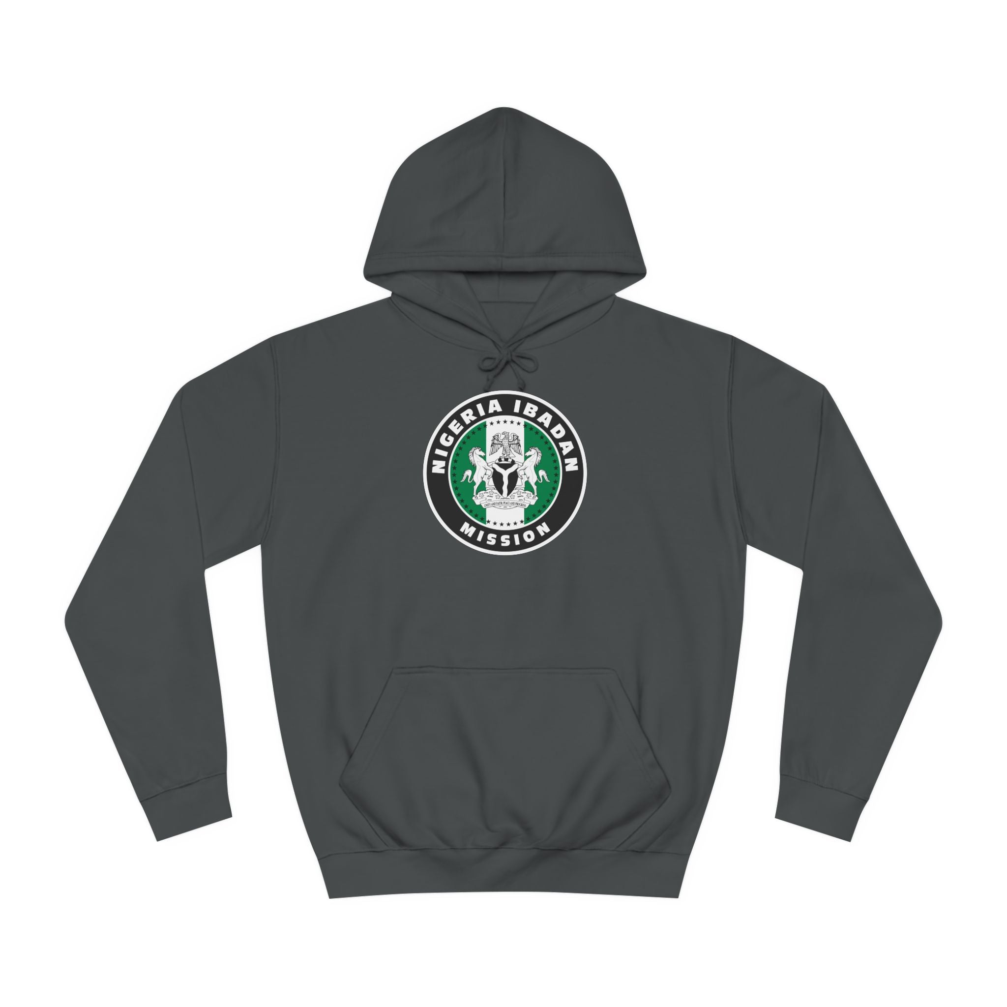 Nigeria Ibadan Mission Flag Logo (Black Border) College Hoodie - Mission Wishlist - LDS Missionary Gift Store