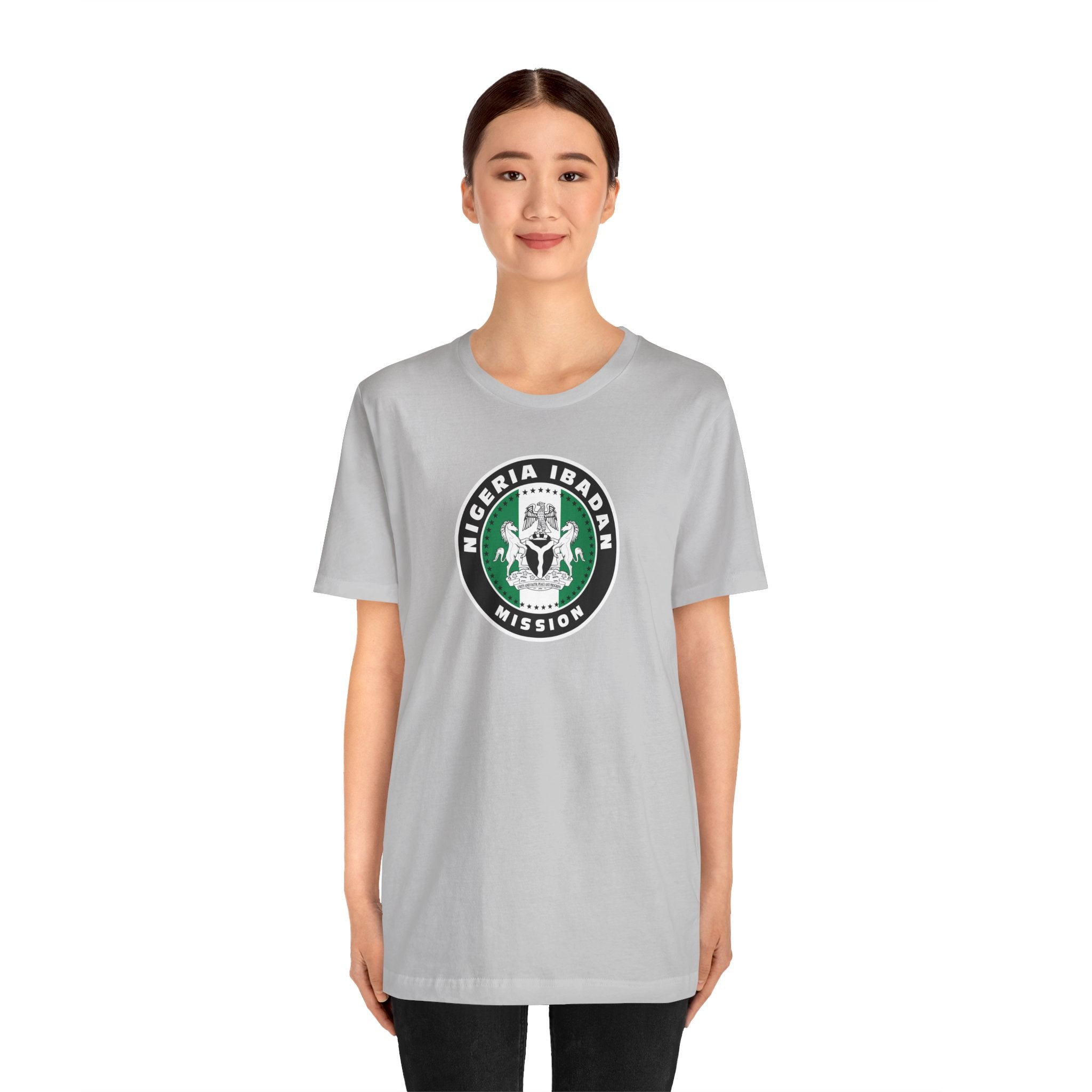 Nigeria Ibadan Mission Flag Logo (Black Border) T-shirt - Mission Wishlist - LDS Missionary Gift Store