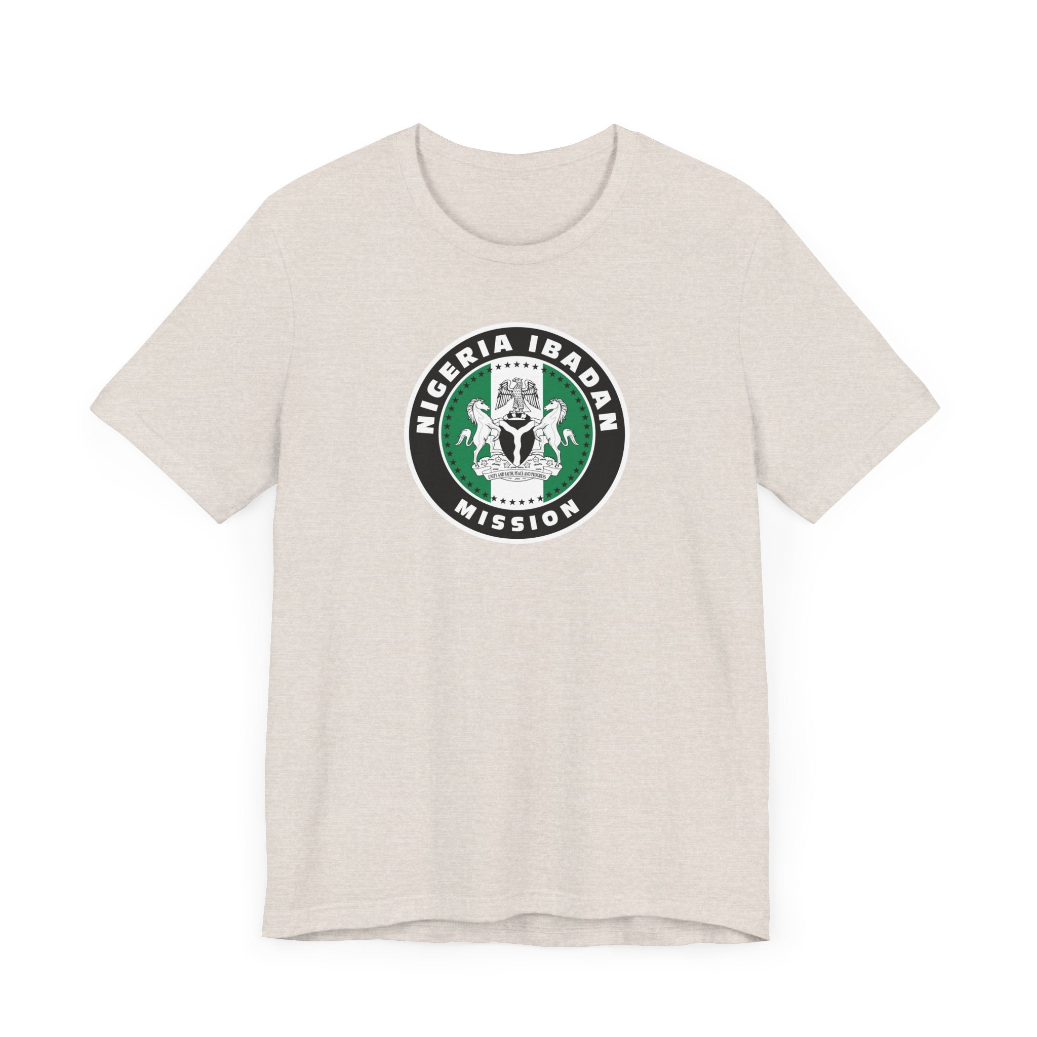 Nigeria Ibadan Mission Flag Logo (Black Border) T-shirt - Mission Wishlist - LDS Missionary Gift Store