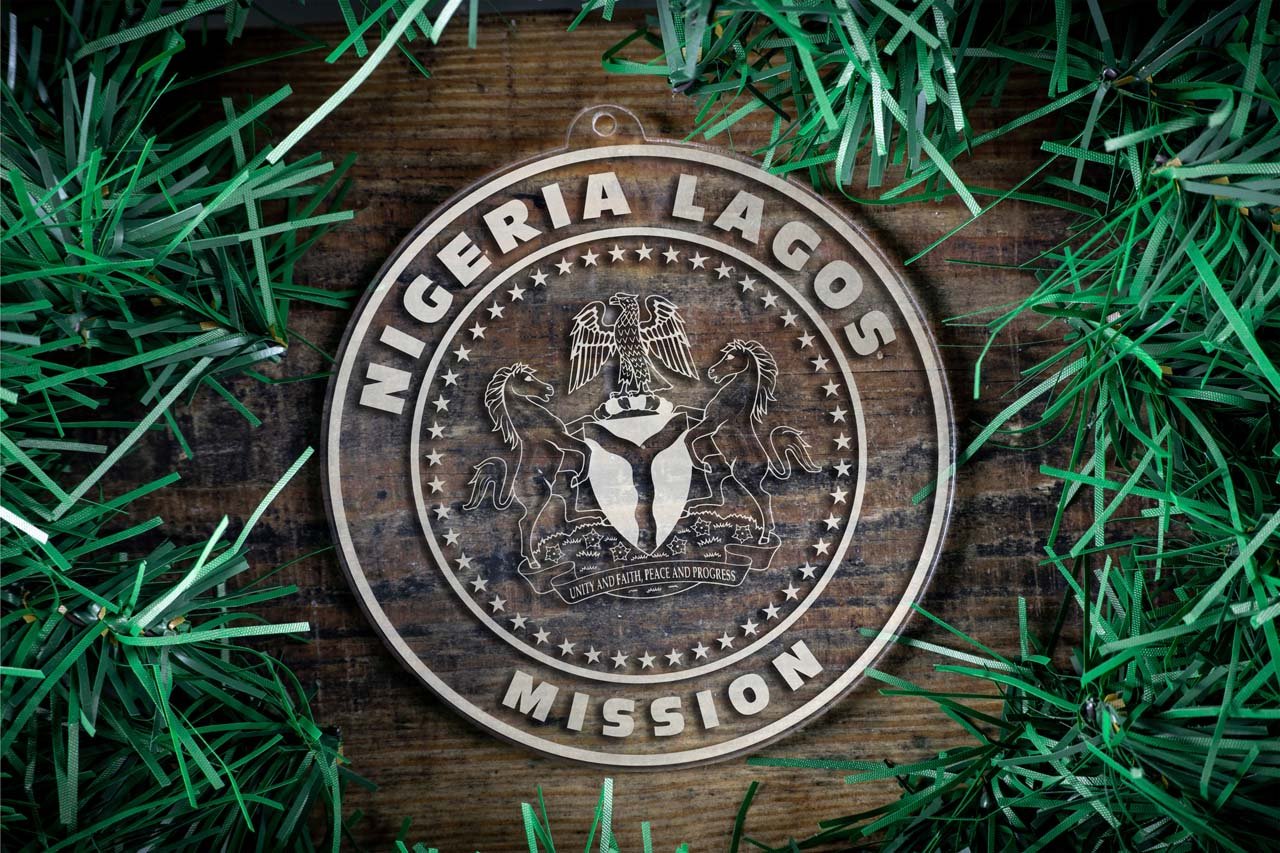 Nigeria Lagos Mission Christmas Ornament - Latter-Day Saint LDS Missionary Gift - Book of Mormon