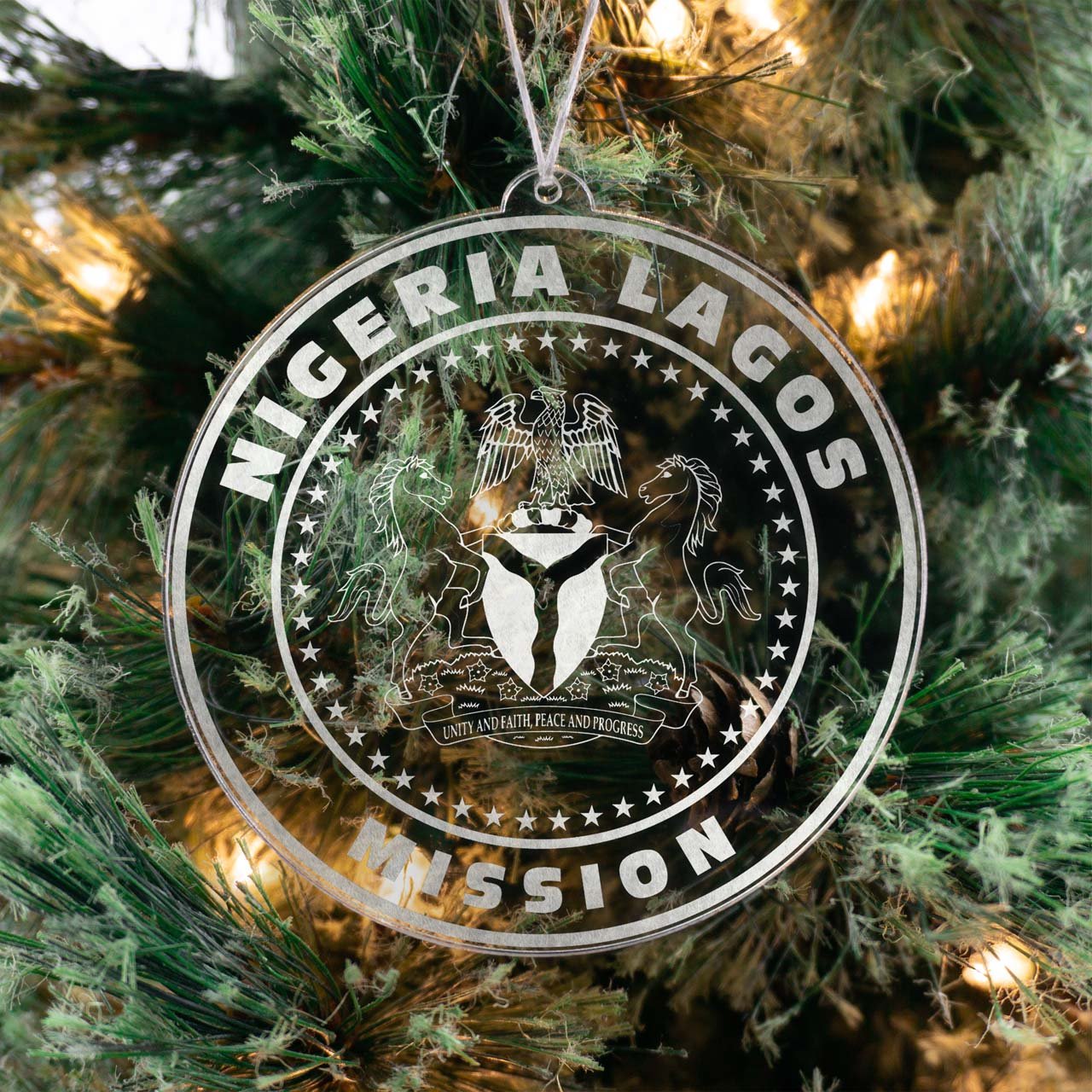 Nigeria Lagos Mission Christmas Ornament - Latter-Day Saint LDS Missionary Gift - Book of Mormon