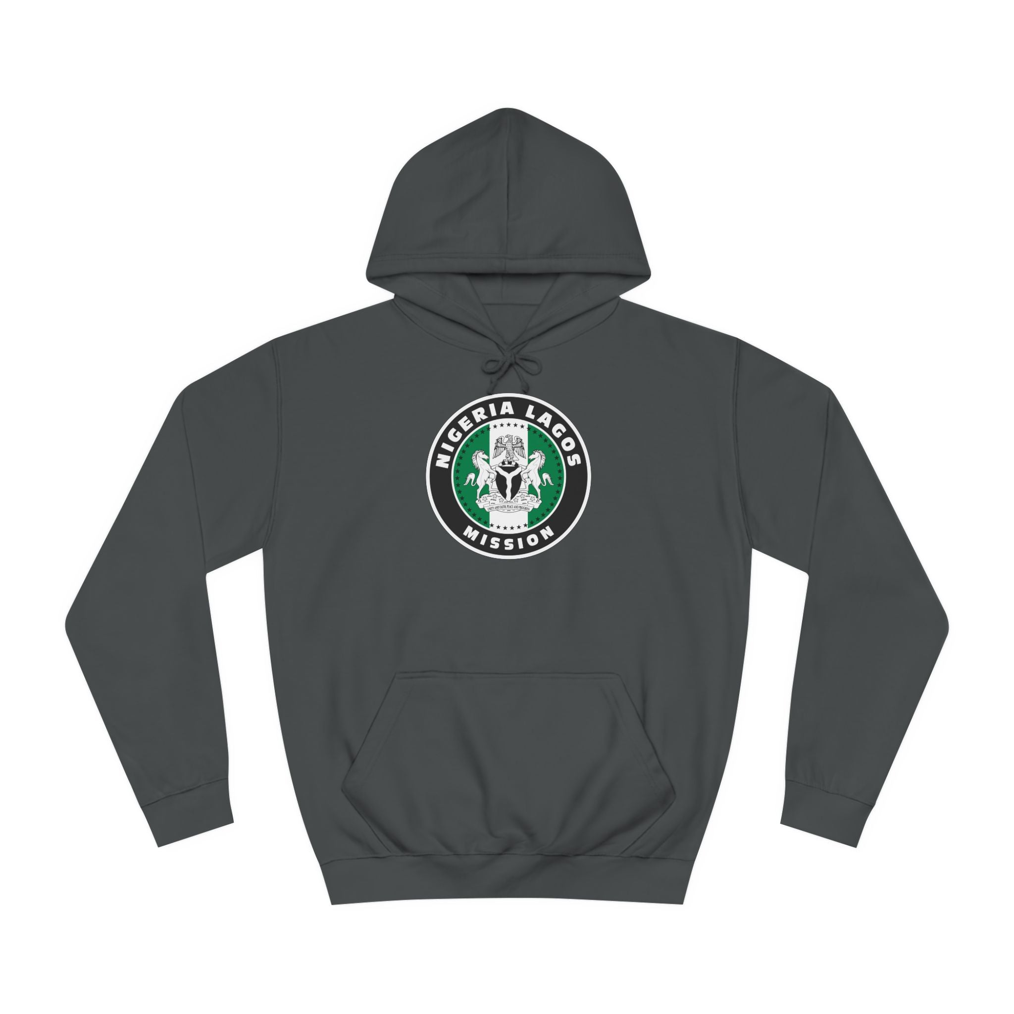 Nigeria Lagos Mission Flag Logo (Black Border) College Hoodie - Mission Wishlist - LDS Missionary Gift Store