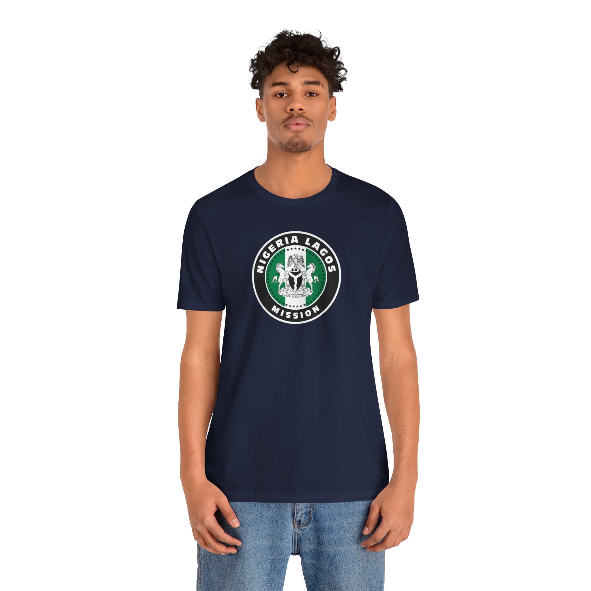 Nigeria Lagos Mission Flag Logo (Black Border) T-shirt - Mission Wishlist - LDS Missionary Gift Store