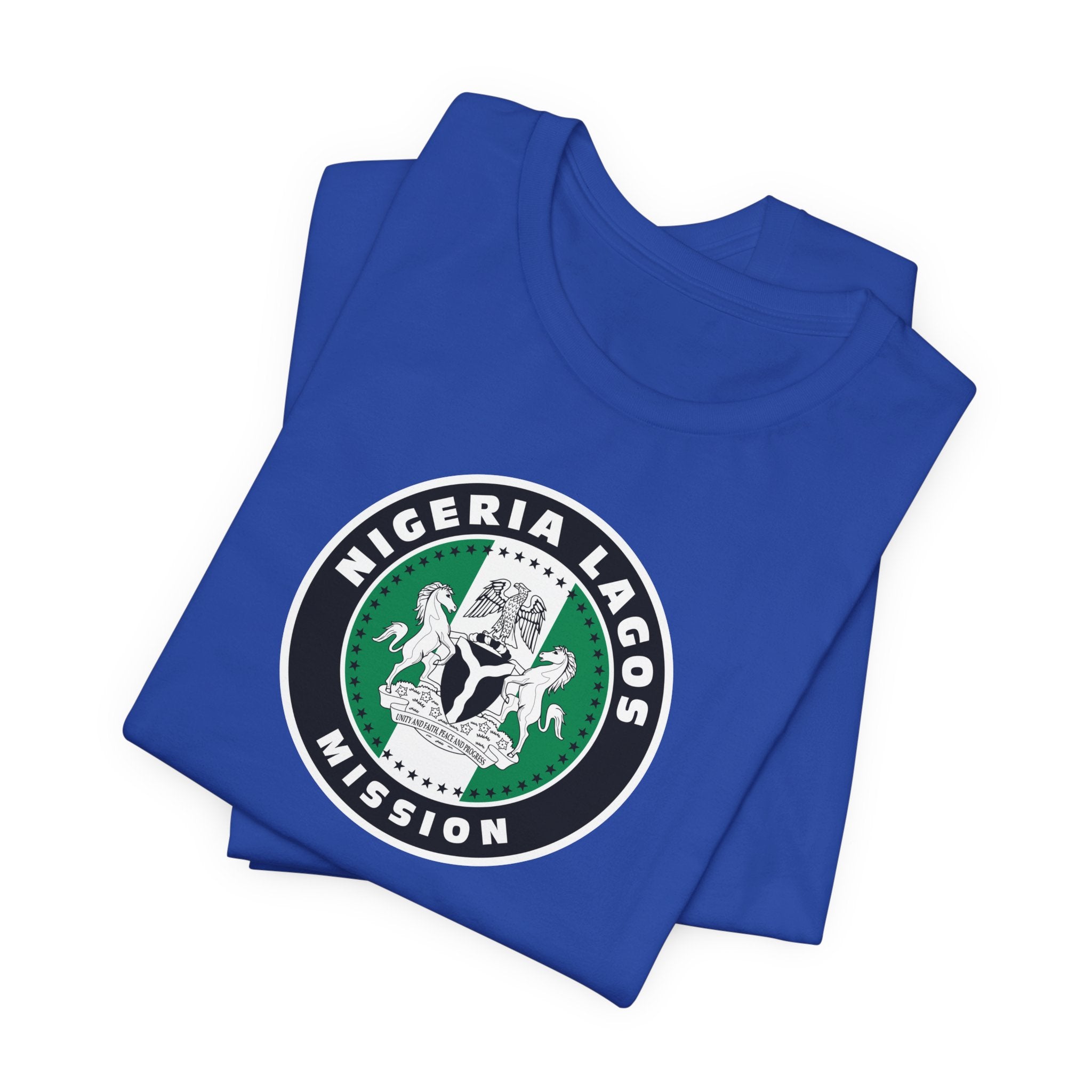 Nigeria Lagos Mission Flag Logo (Black Border) T-shirt - Mission Wishlist - LDS Missionary Gift Store