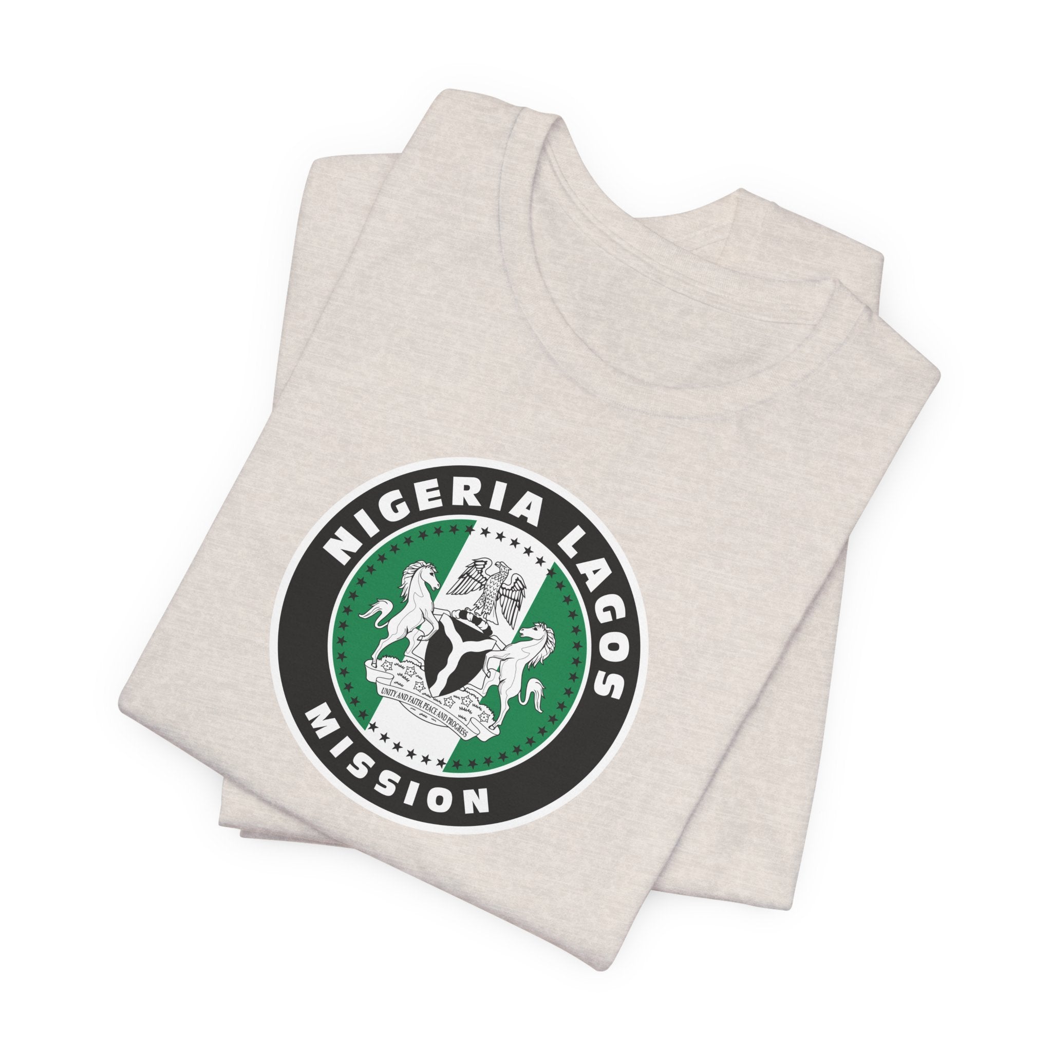 Nigeria Lagos Mission Flag Logo (Black Border) T-shirt - Mission Wishlist - LDS Missionary Gift Store
