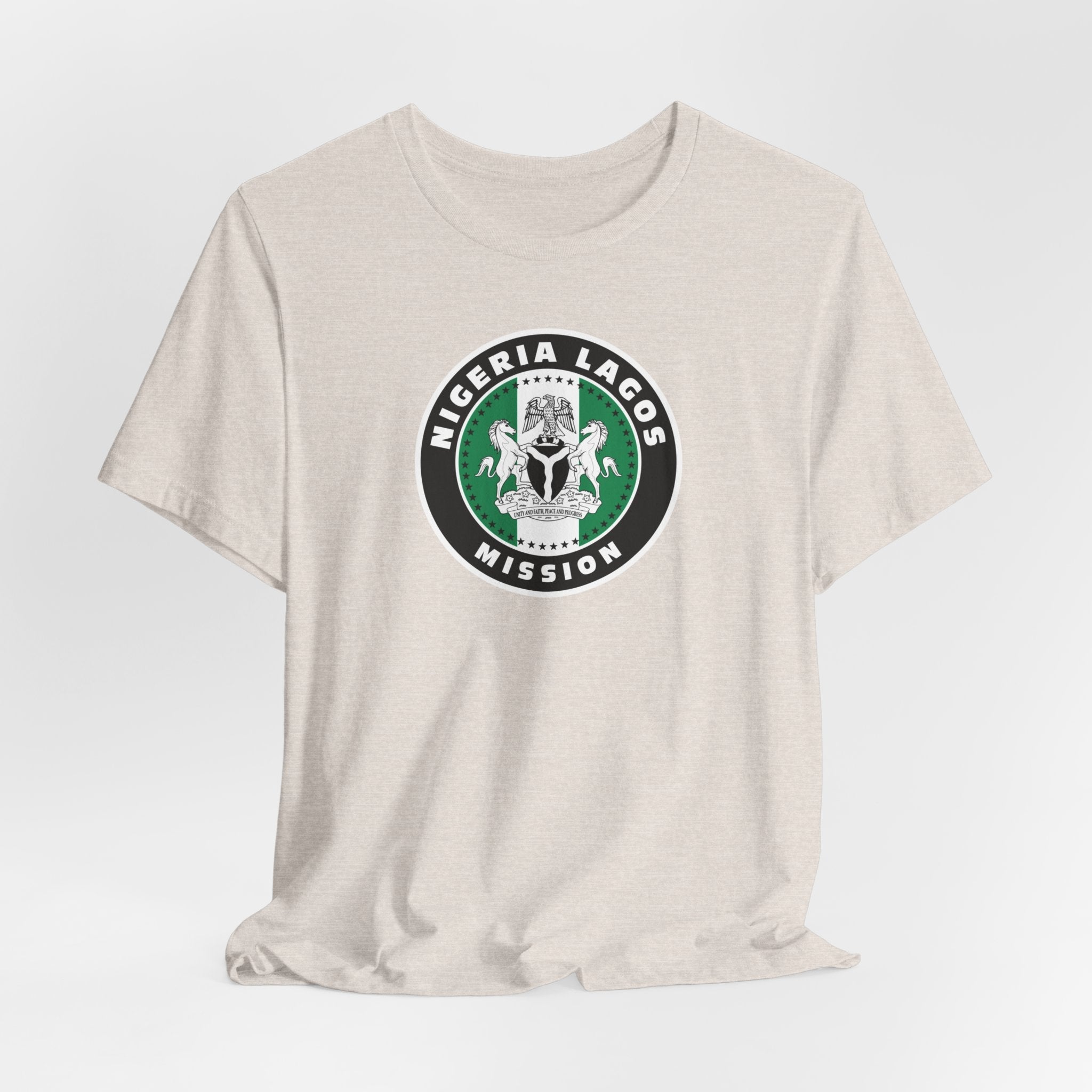 Nigeria Lagos Mission Flag Logo (Black Border) T-shirt - Mission Wishlist - LDS Missionary Gift Store