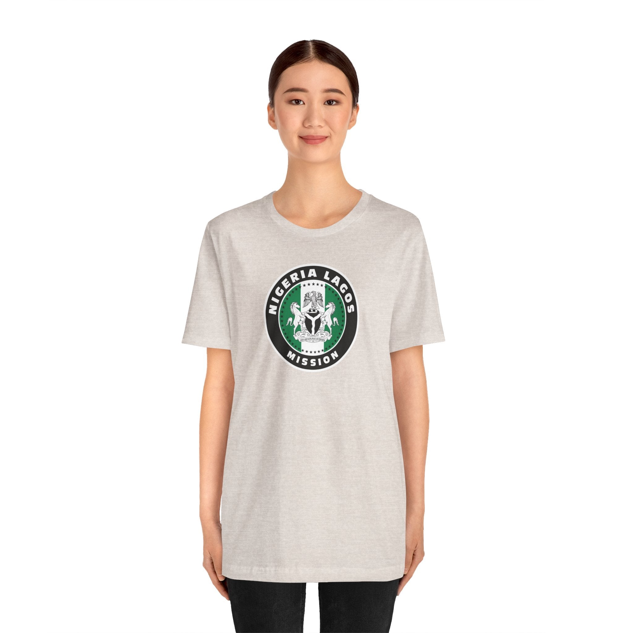 Nigeria Lagos Mission Flag Logo (Black Border) T-shirt - Mission Wishlist - LDS Missionary Gift Store