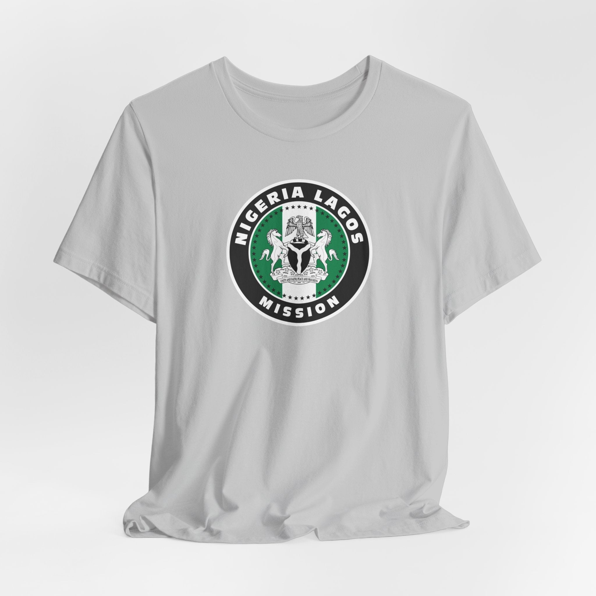 Nigeria Lagos Mission Flag Logo (Black Border) T-shirt - Mission Wishlist - LDS Missionary Gift Store