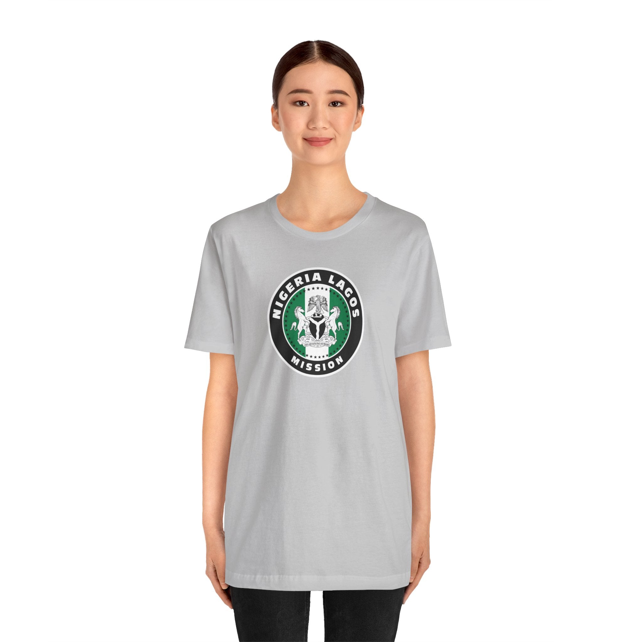 Nigeria Lagos Mission Flag Logo (Black Border) T-shirt - Mission Wishlist - LDS Missionary Gift Store