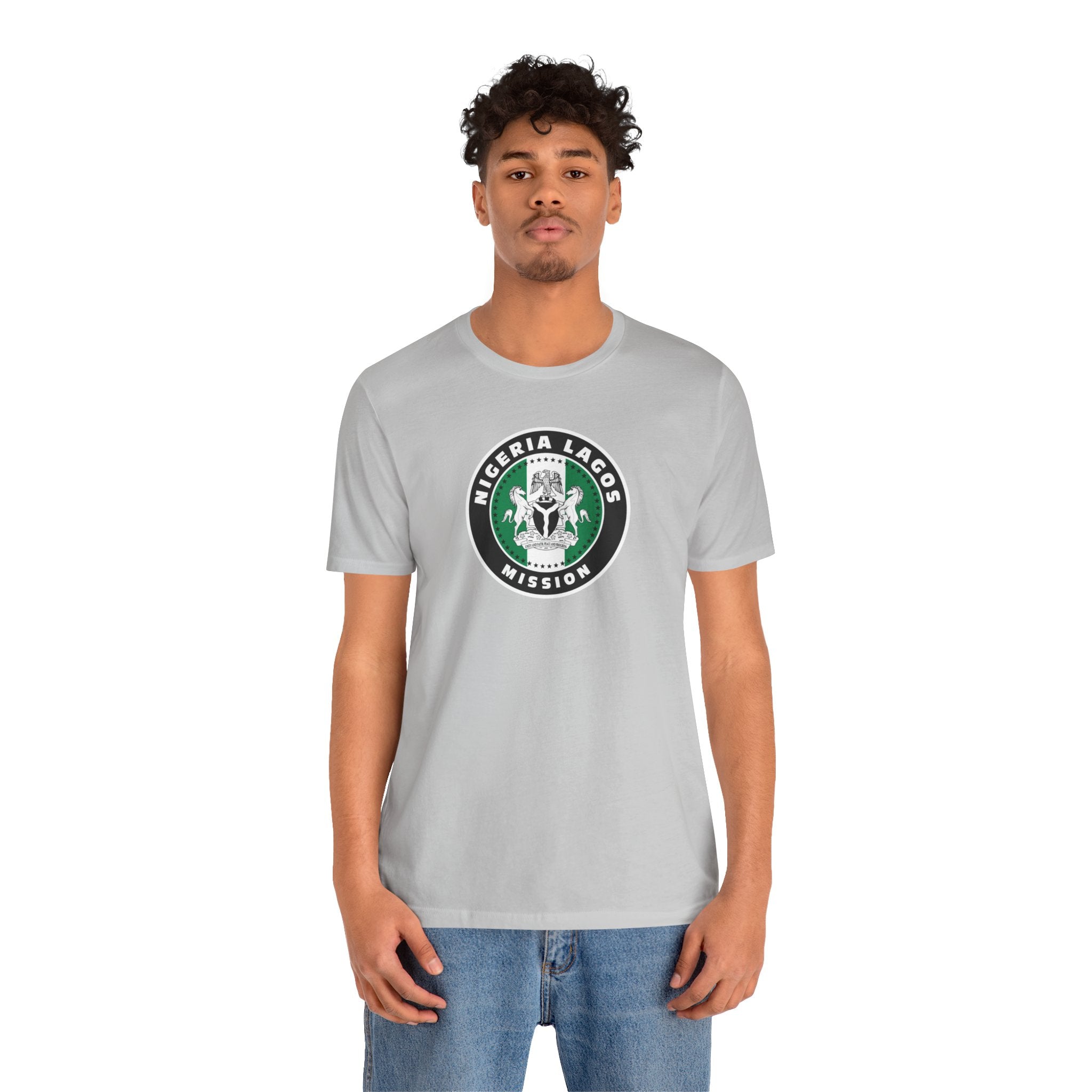 Nigeria Lagos Mission Flag Logo (Black Border) T-shirt - Mission Wishlist - LDS Missionary Gift Store