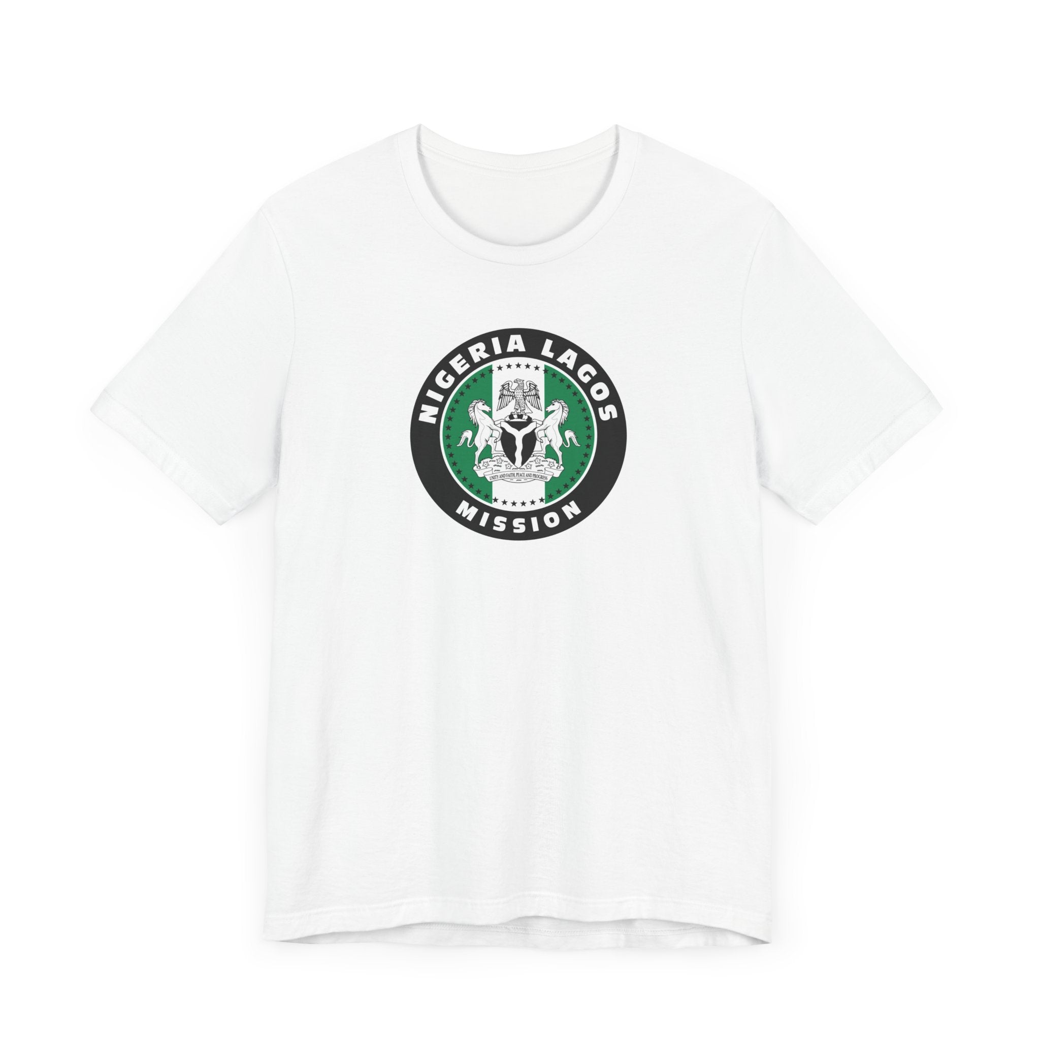Nigeria Lagos Mission Flag Logo (Black Border) T-shirt - Mission Wishlist - LDS Missionary Gift Store