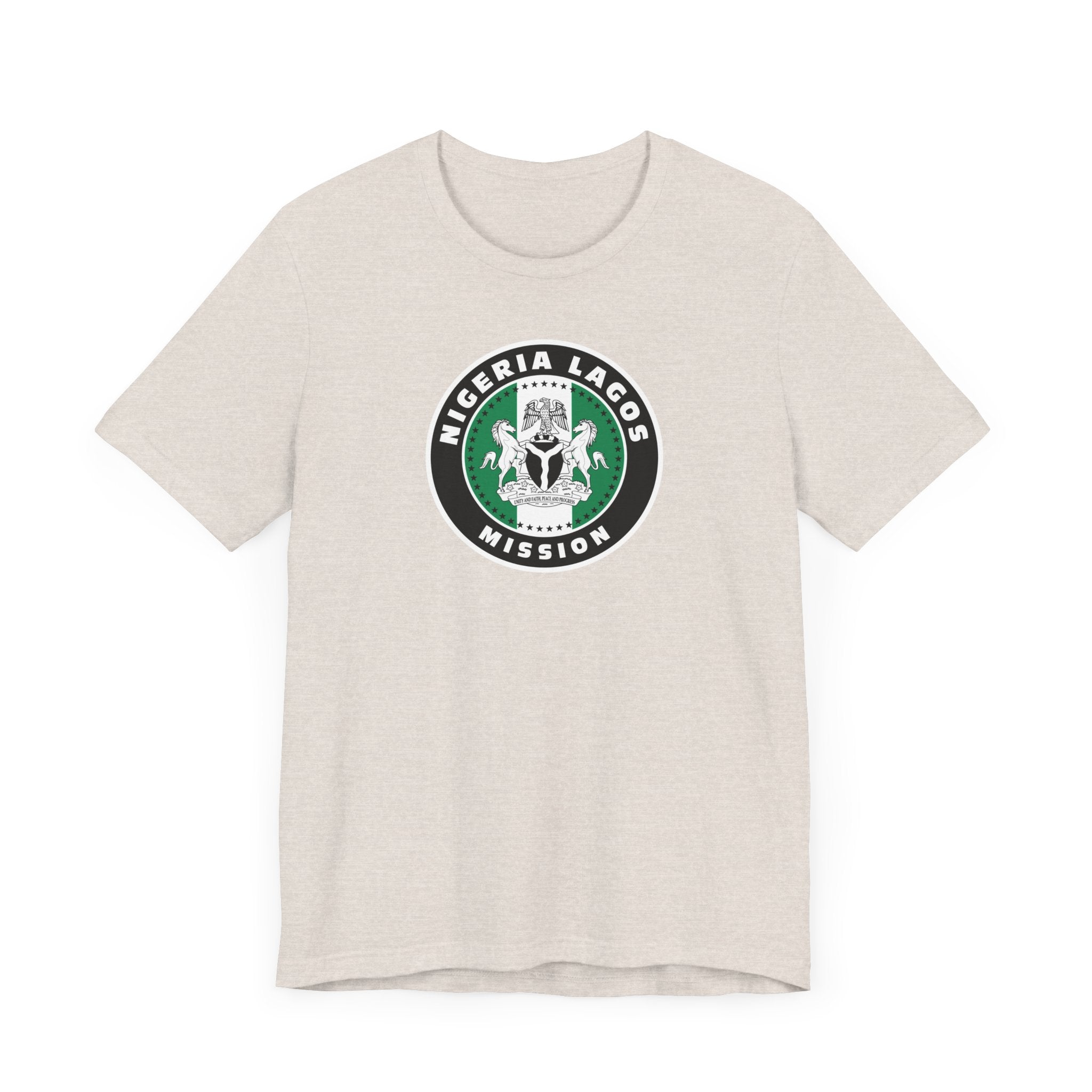 Nigeria Lagos Mission Flag Logo (Black Border) T-shirt - Mission Wishlist - LDS Missionary Gift Store