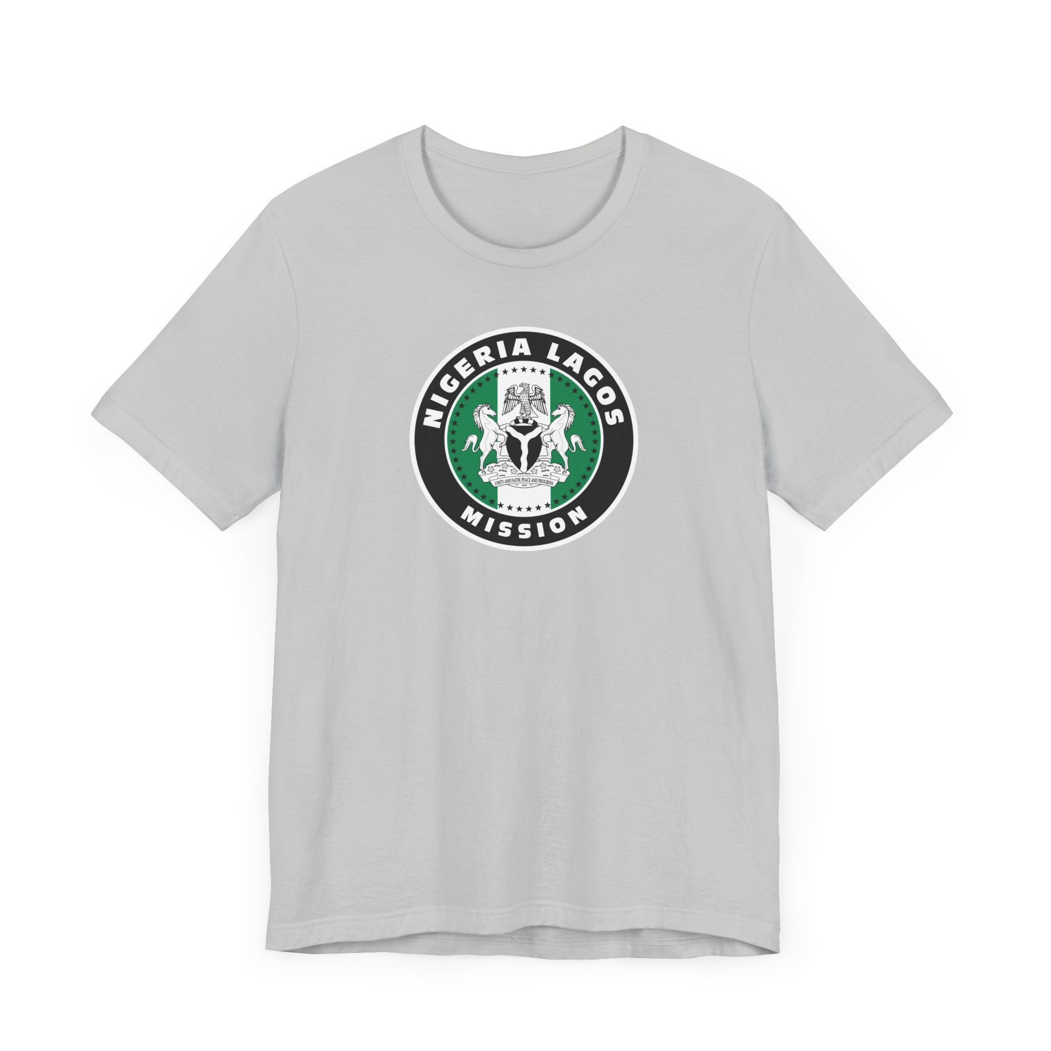 Nigeria Lagos Mission Flag Logo (Black Border) T-shirt - Mission Wishlist - LDS Missionary Gift Store
