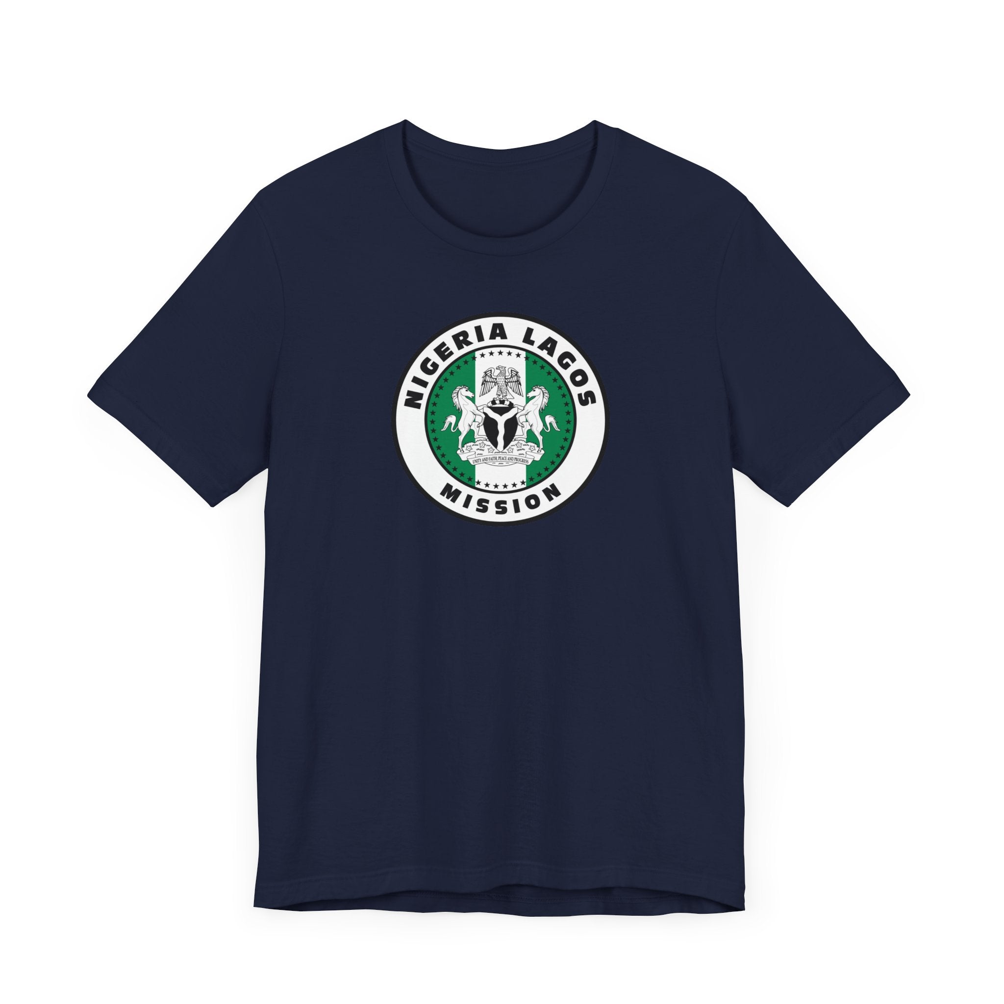 Nigeria Lagos Mission Flag Logo (White Border) T-shirt - Mission Wishlist - LDS Missionary Gift Store