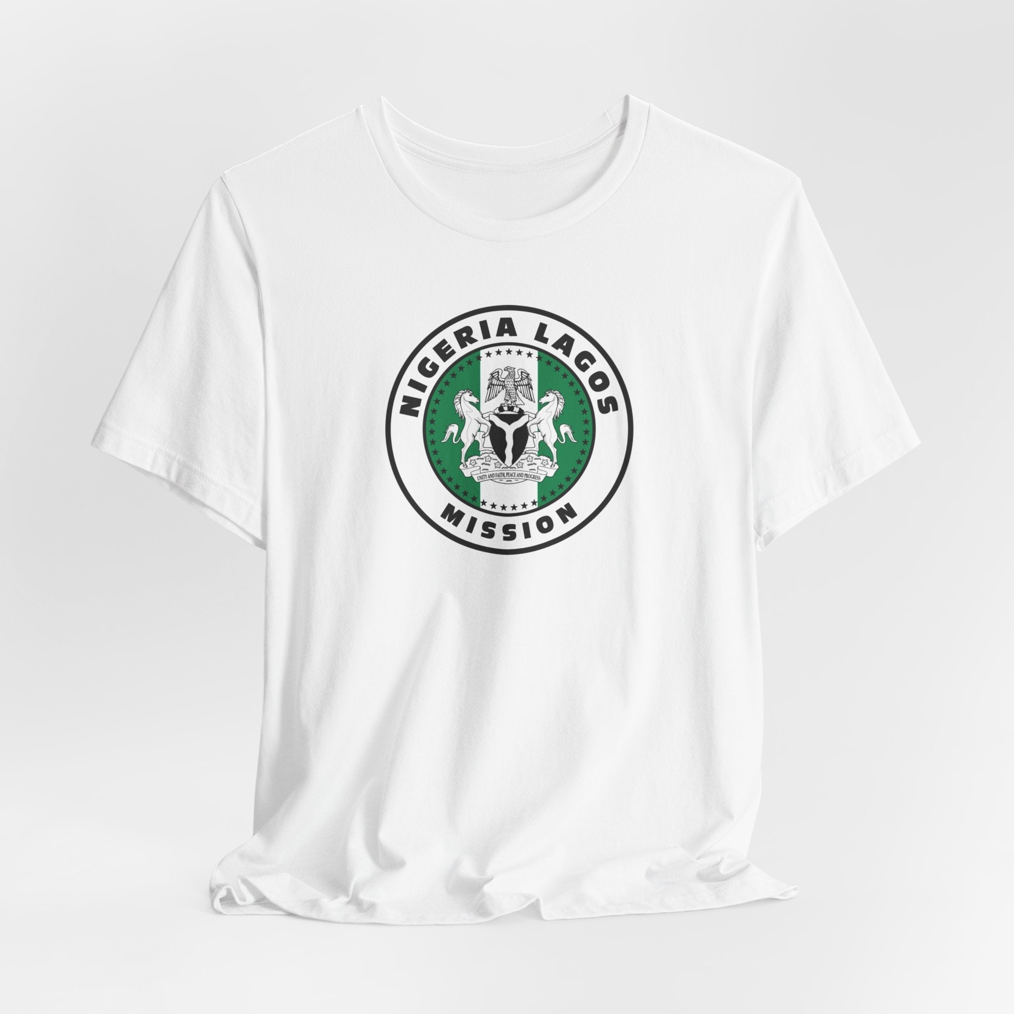 Nigeria Lagos Mission Flag Logo (White Border) T-shirt - Mission Wishlist - LDS Missionary Gift Store