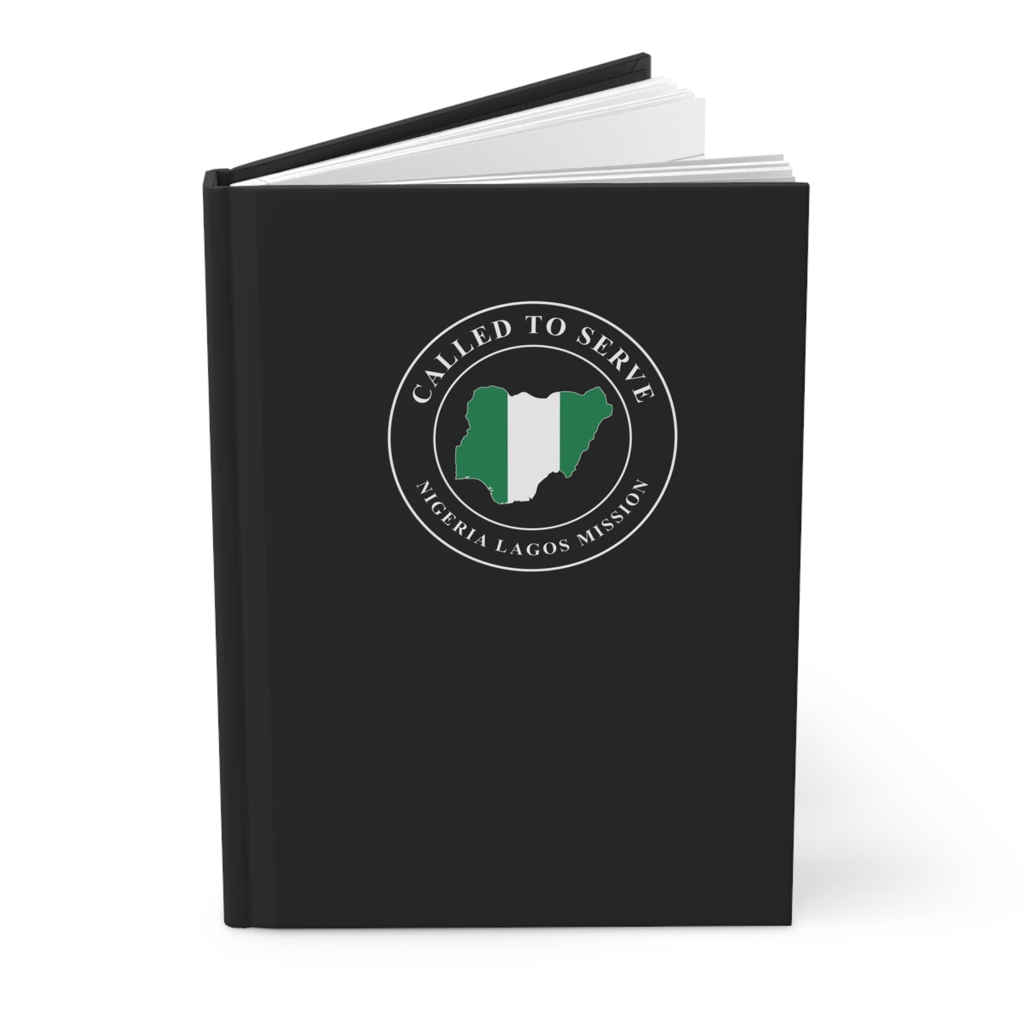 Nigeria Lagos Mission Flag Map Called to Serve Black Hardcover Journal Matte - Latter-Day Saint LDS Missionary Gift - Book of Mormon
