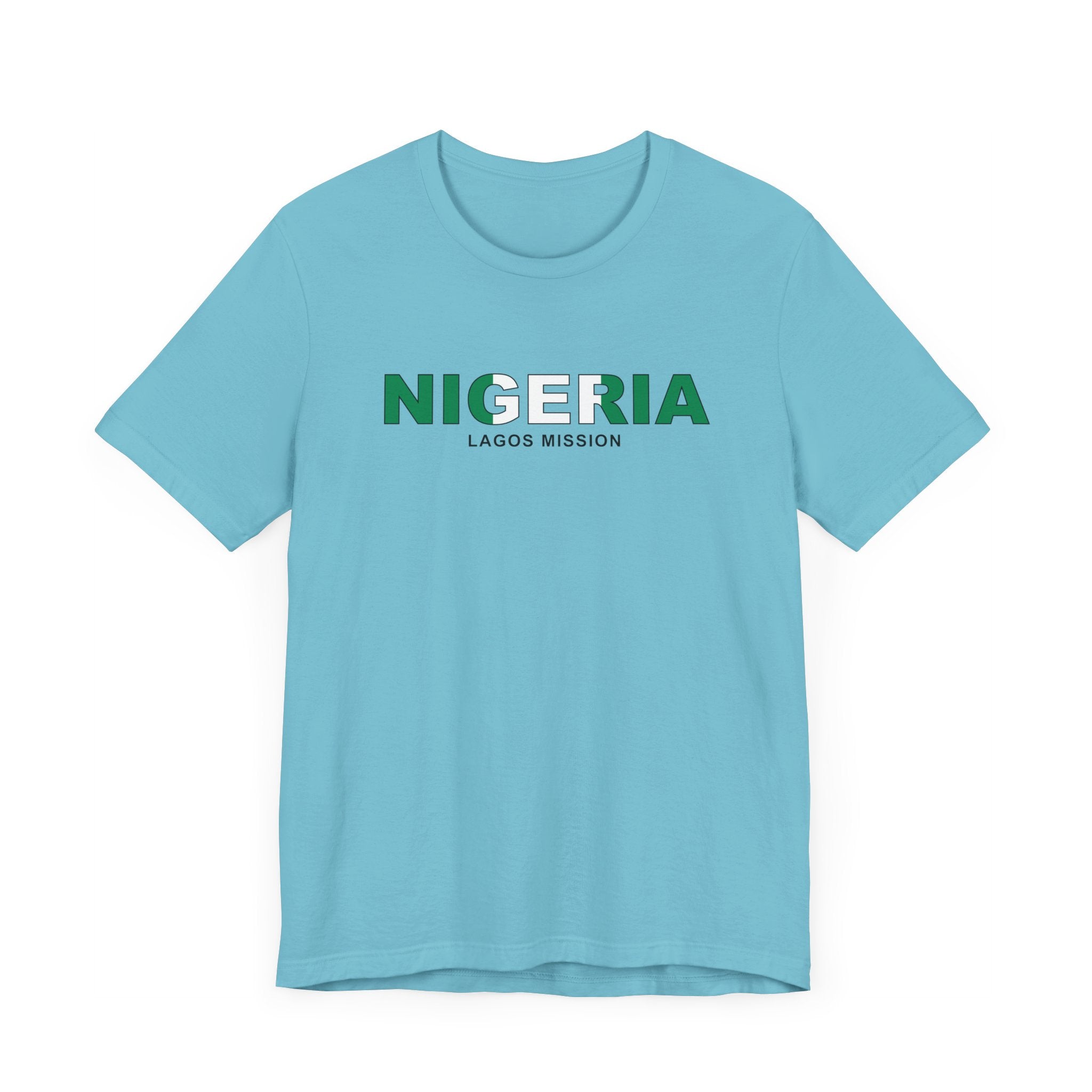 Nigeria Lagos Mission Flag Title T-shirt - Latter-Day Saint LDS Missionary Gift - Book of Mormon