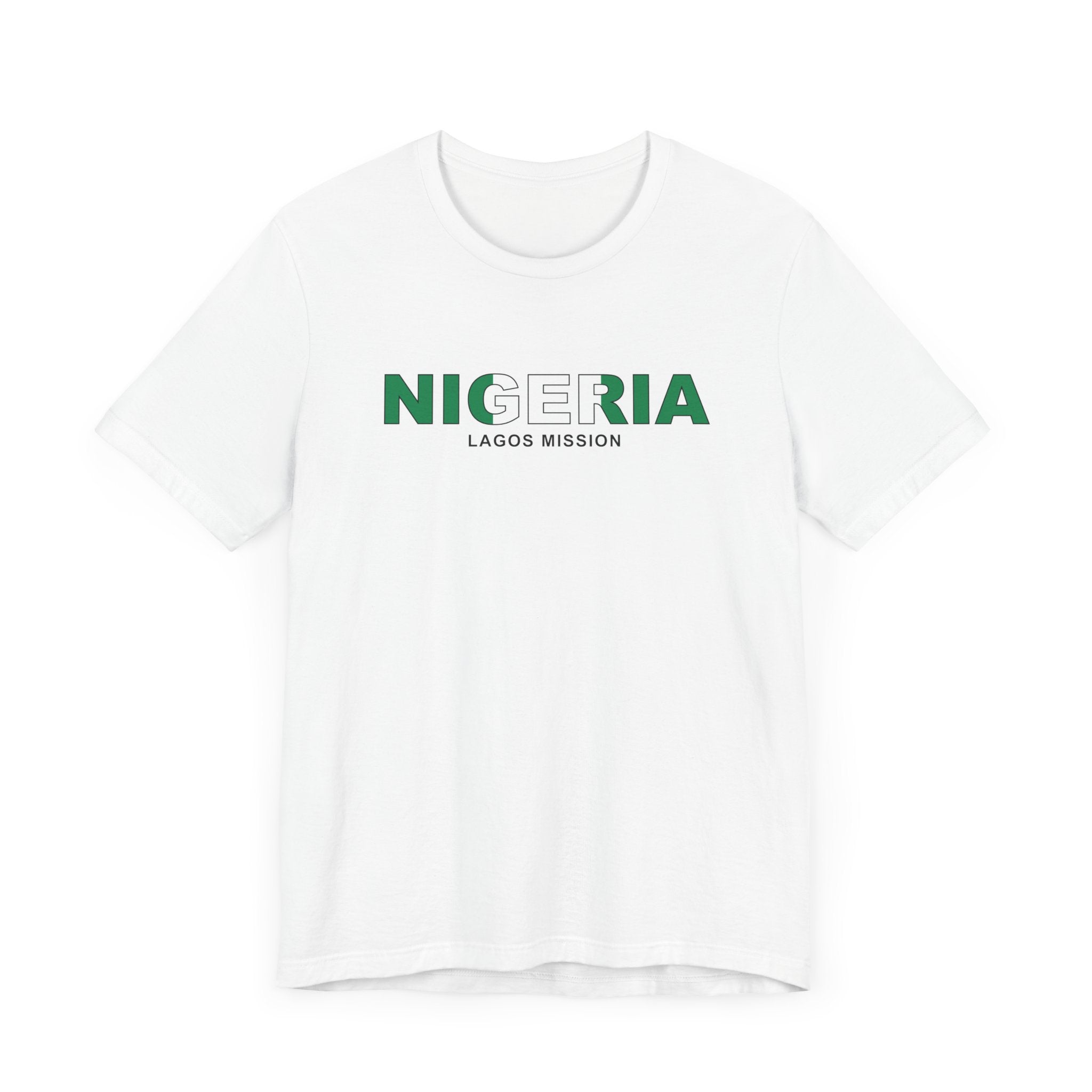 Nigeria Lagos Mission Flag Title T-shirt - Latter-Day Saint LDS Missionary Gift - Book of Mormon