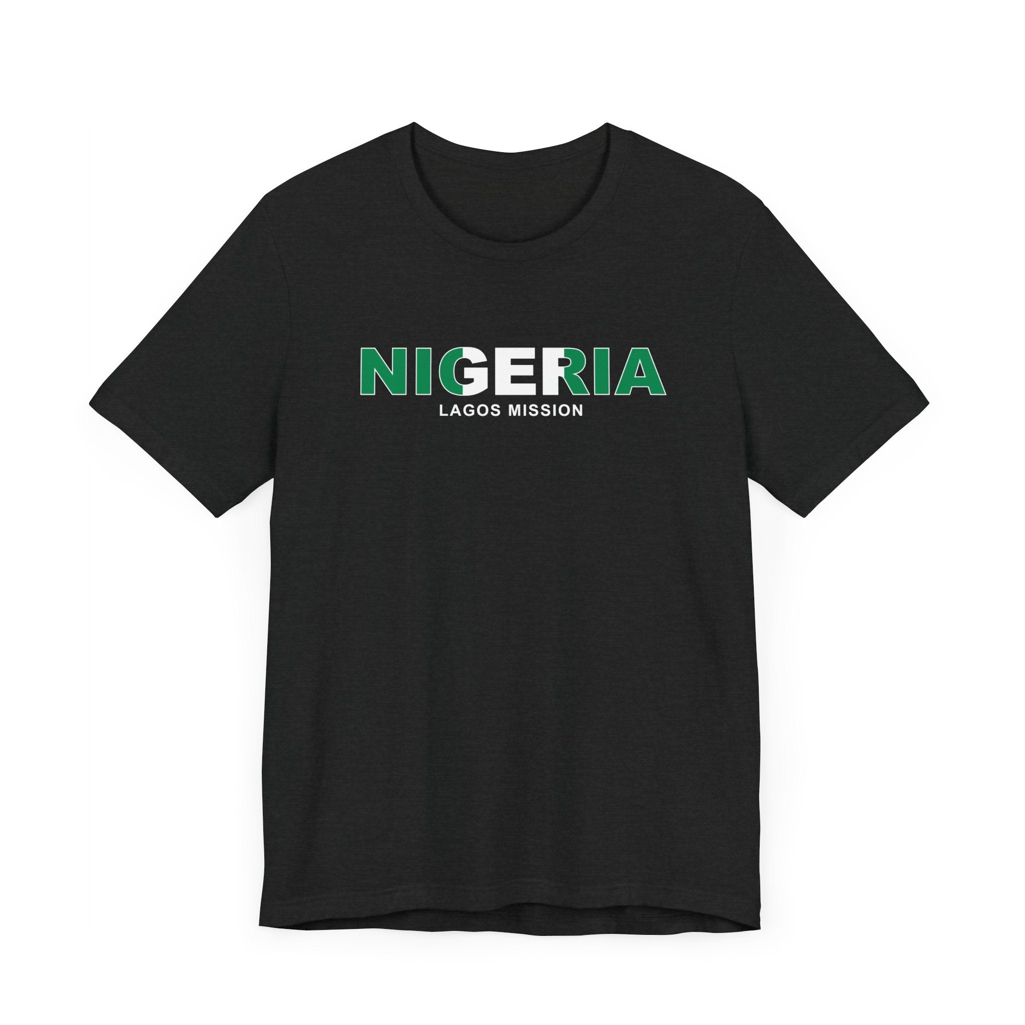 Nigeria Lagos Mission Flag Title T-shirt - Latter-Day Saint LDS Missionary Gift - Book of Mormon
