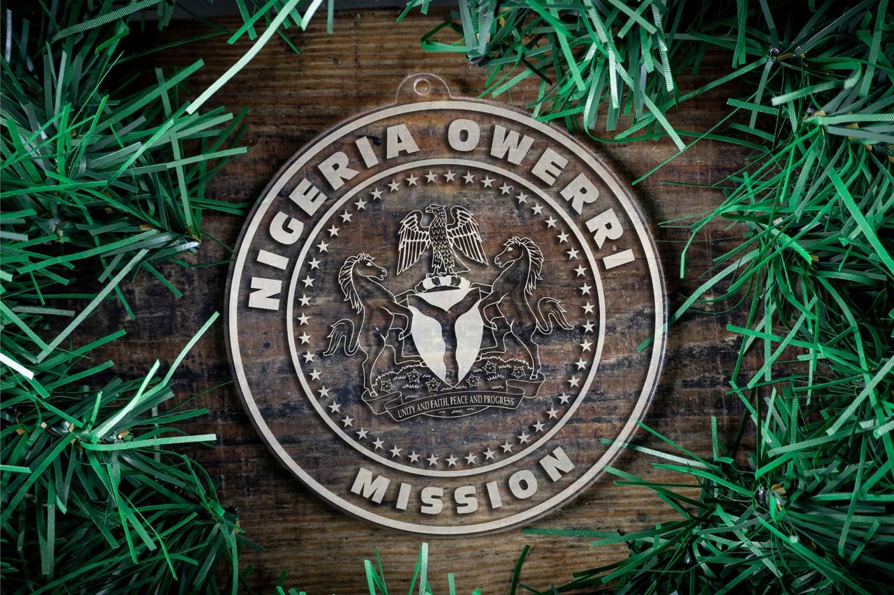 Nigeria Owerri Mission Christmas Ornament - Latter-Day Saint LDS Missionary Gift - Book of Mormon
