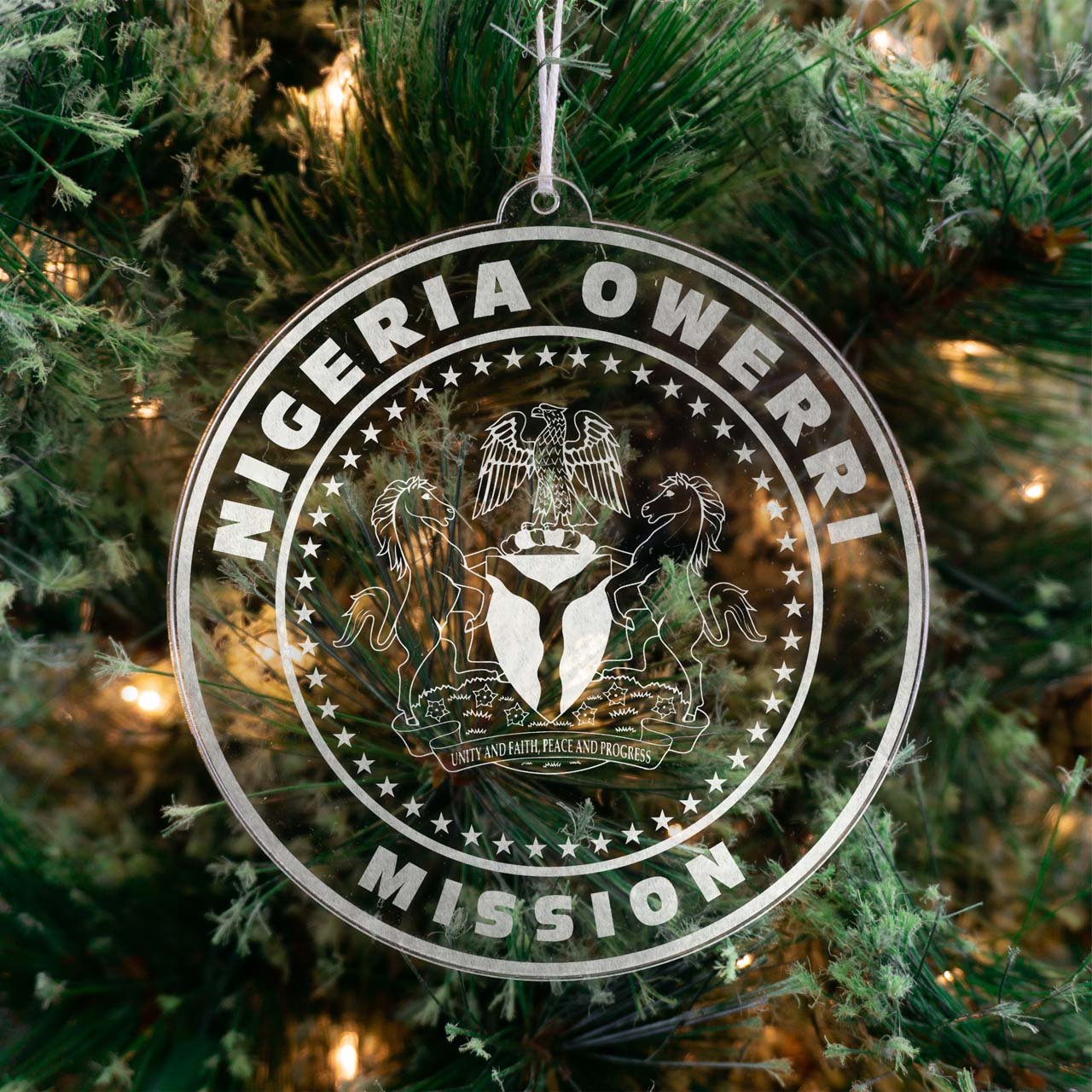 Nigeria Owerri Mission Christmas Ornament - Latter-Day Saint LDS Missionary Gift - Book of Mormon