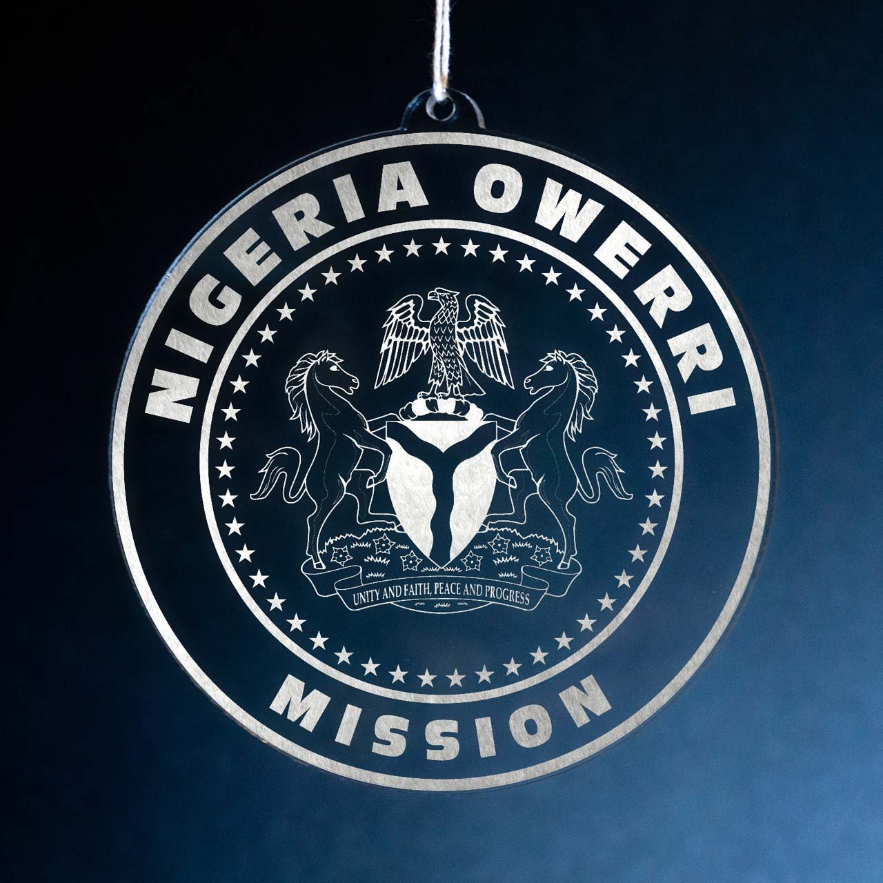 Nigeria Owerri Mission Christmas Ornament - Latter-Day Saint LDS Missionary Gift - Book of Mormon