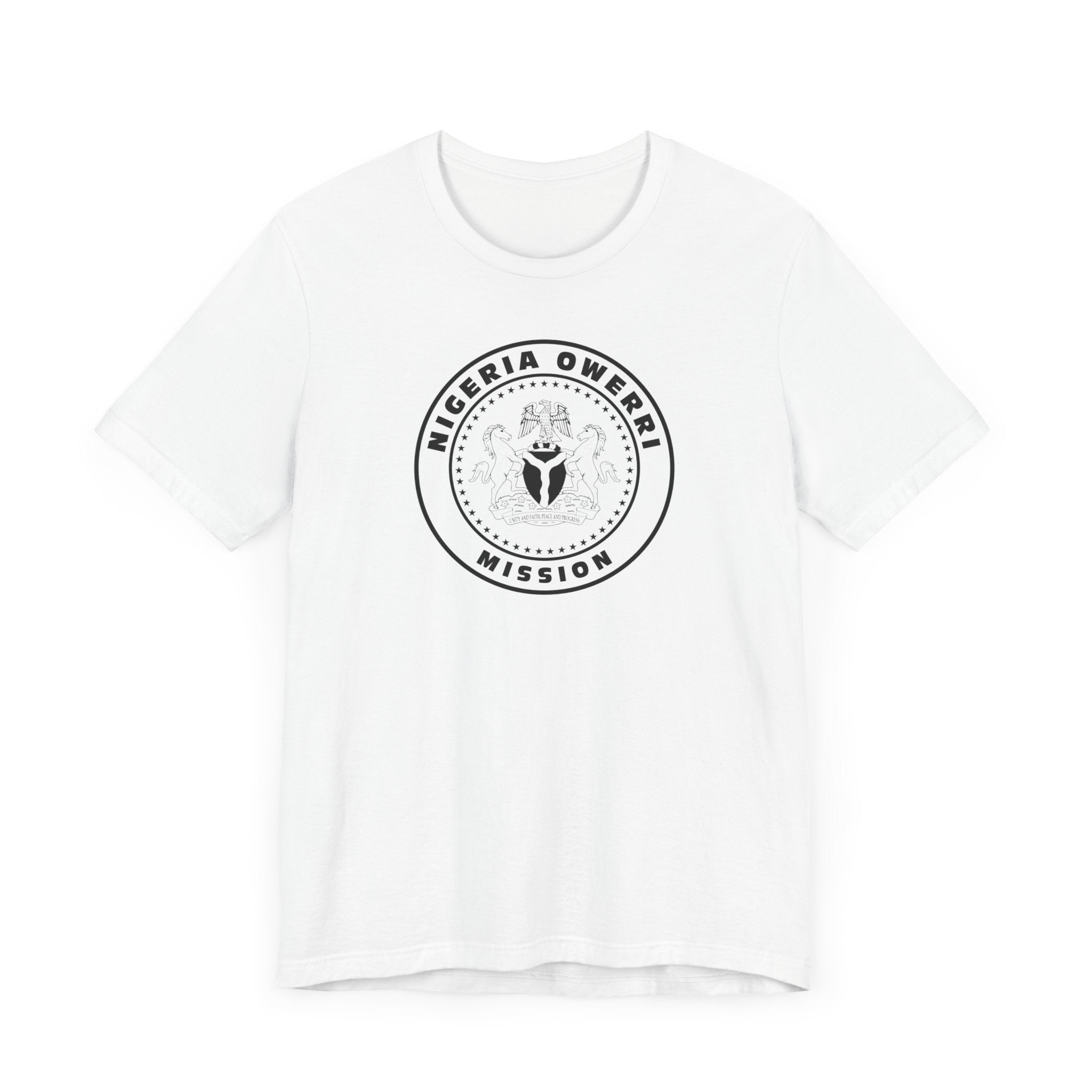 Nigeria Owerri Mission Circular Monochrome Logo T-Shirt - Mission Wishlist - LDS Missionary Gift Store