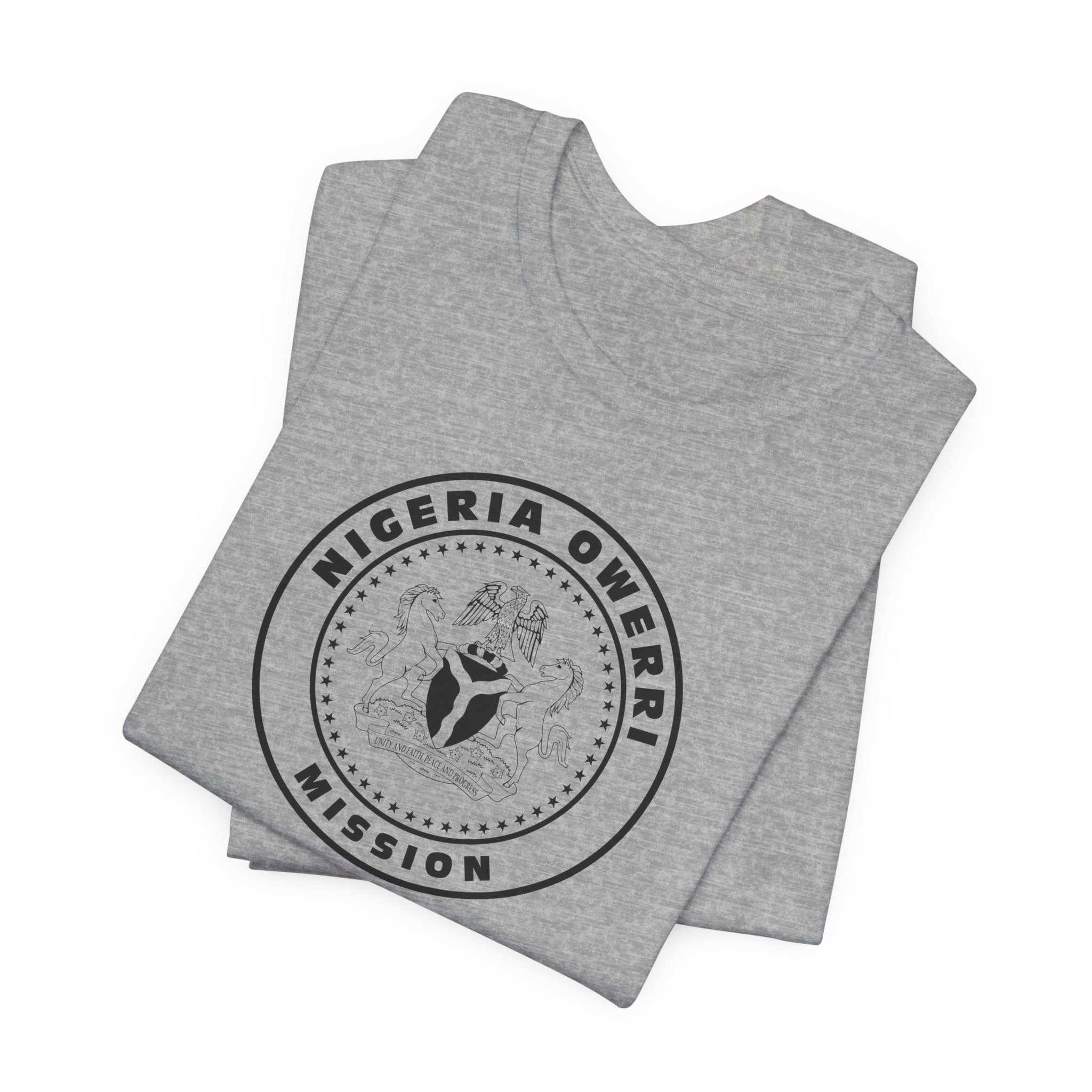 Nigeria Owerri Mission Circular Monochrome Logo T-Shirt - Mission Wishlist - LDS Missionary Gift Store