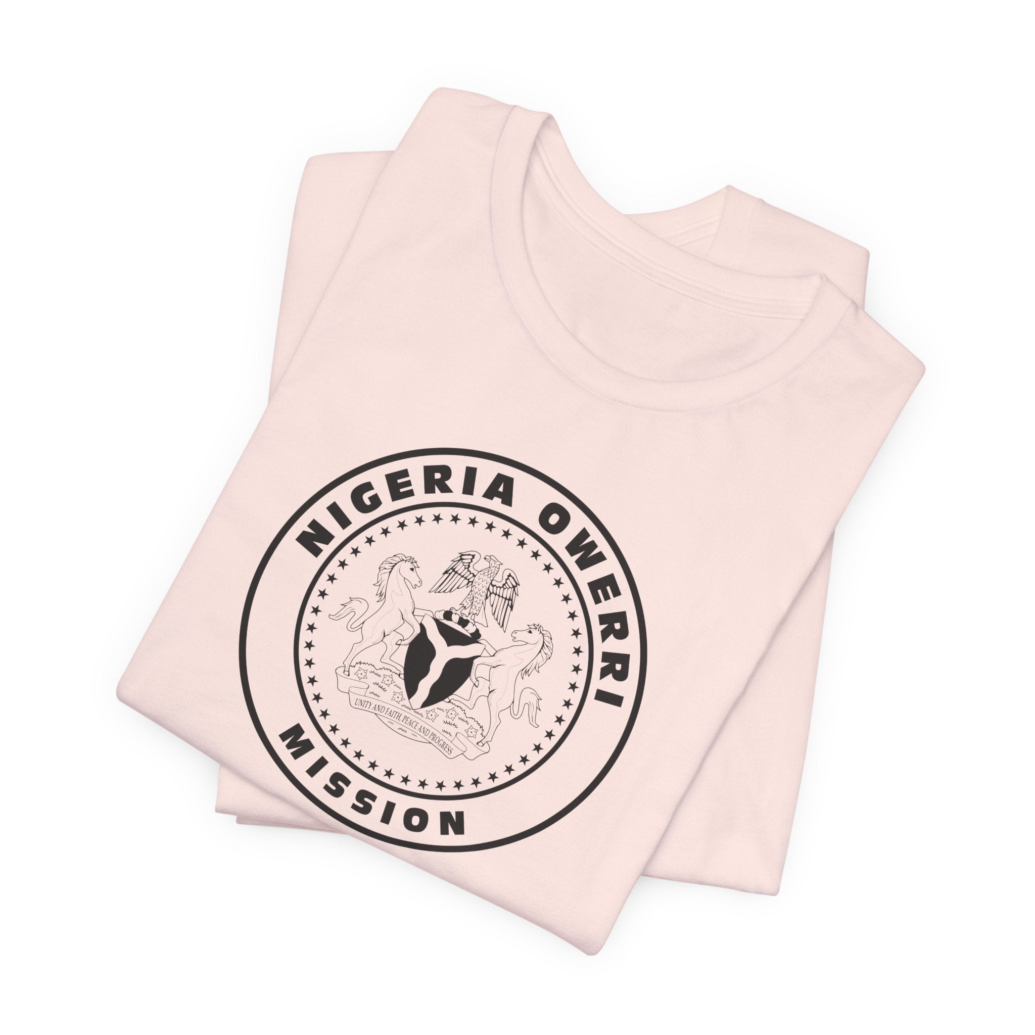 Nigeria Owerri Mission Circular Monochrome Logo T-Shirt - Mission Wishlist - LDS Missionary Gift Store