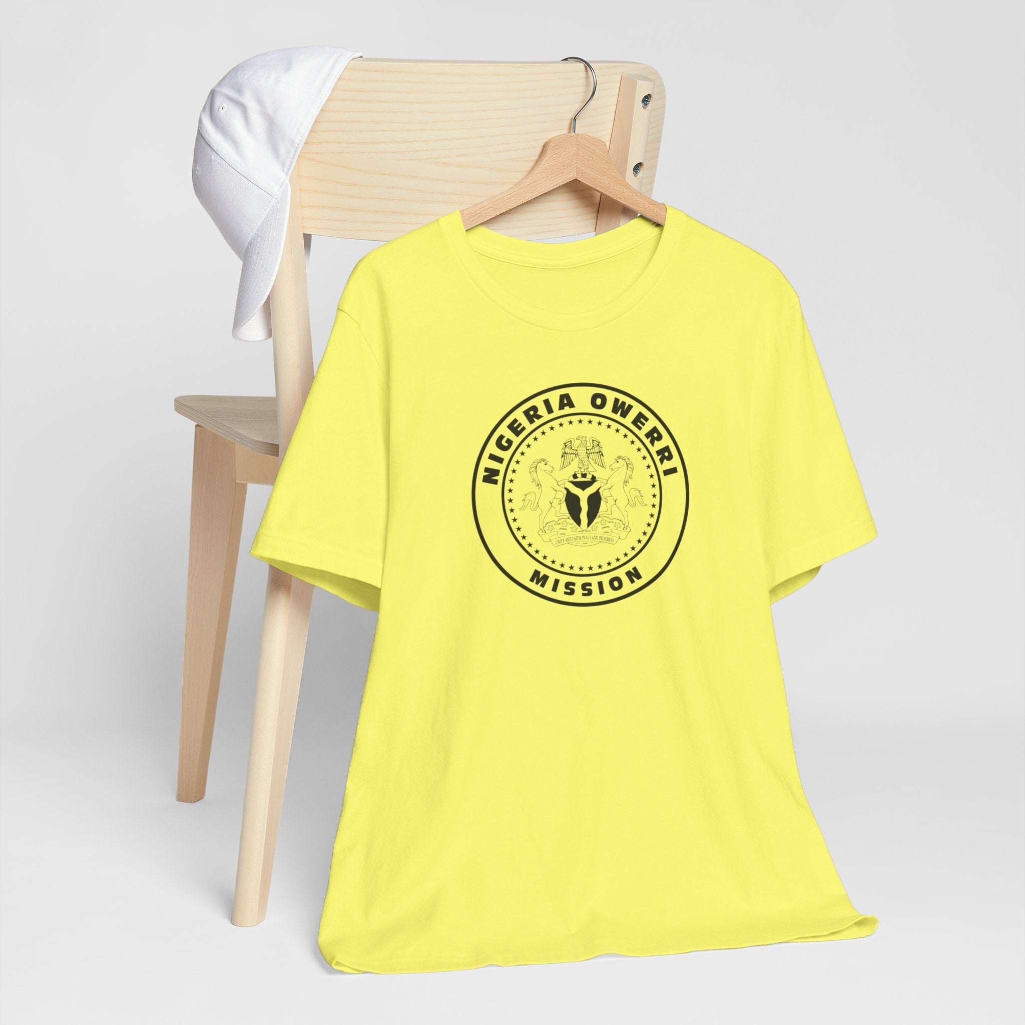 Nigeria Owerri Mission Circular Monochrome Logo T-Shirt - Latter-Day Saint LDS Missionary Gift - Book of Mormon