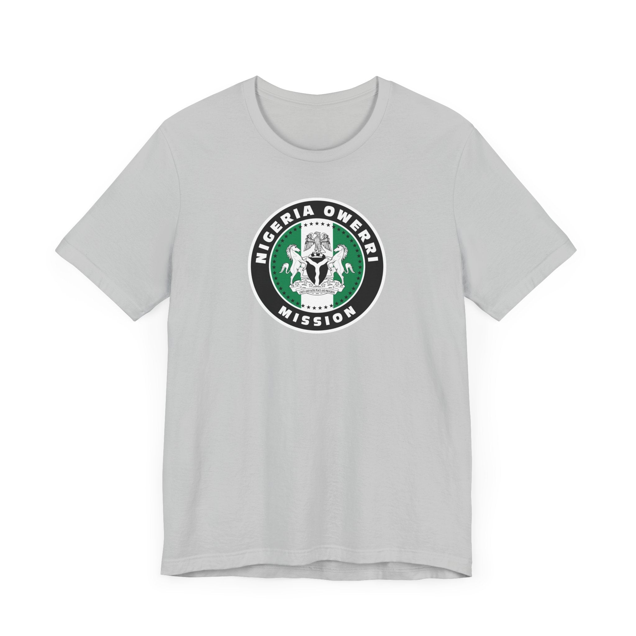 Nigeria Owerri Mission Flag Logo (Black Border) T-shirt - Mission Wishlist - LDS Missionary Gift Store