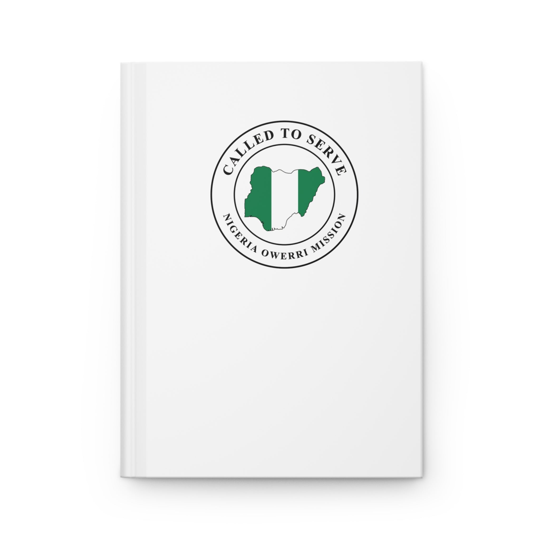 Nigeria Owerri Mission Flag Map Called to Serve White Hardcover Journal Matte - Mission Wishlist - LDS Missionary Gift Store