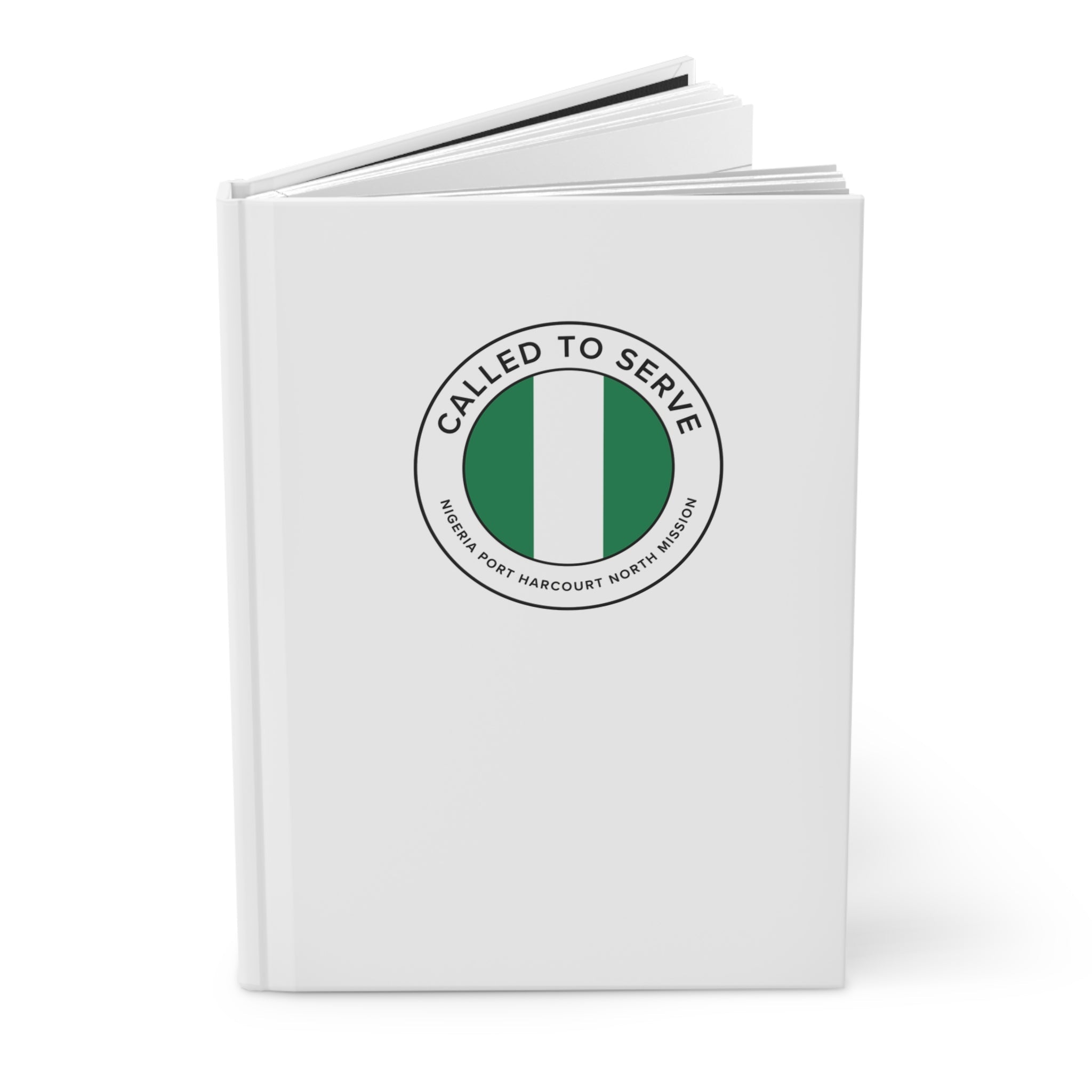 Nigeria Port Harcourt North Mission Circle Flag Called to Serve White Hardcover Journal Matte - Mission Wishlist - LDS Missionary Gift Store