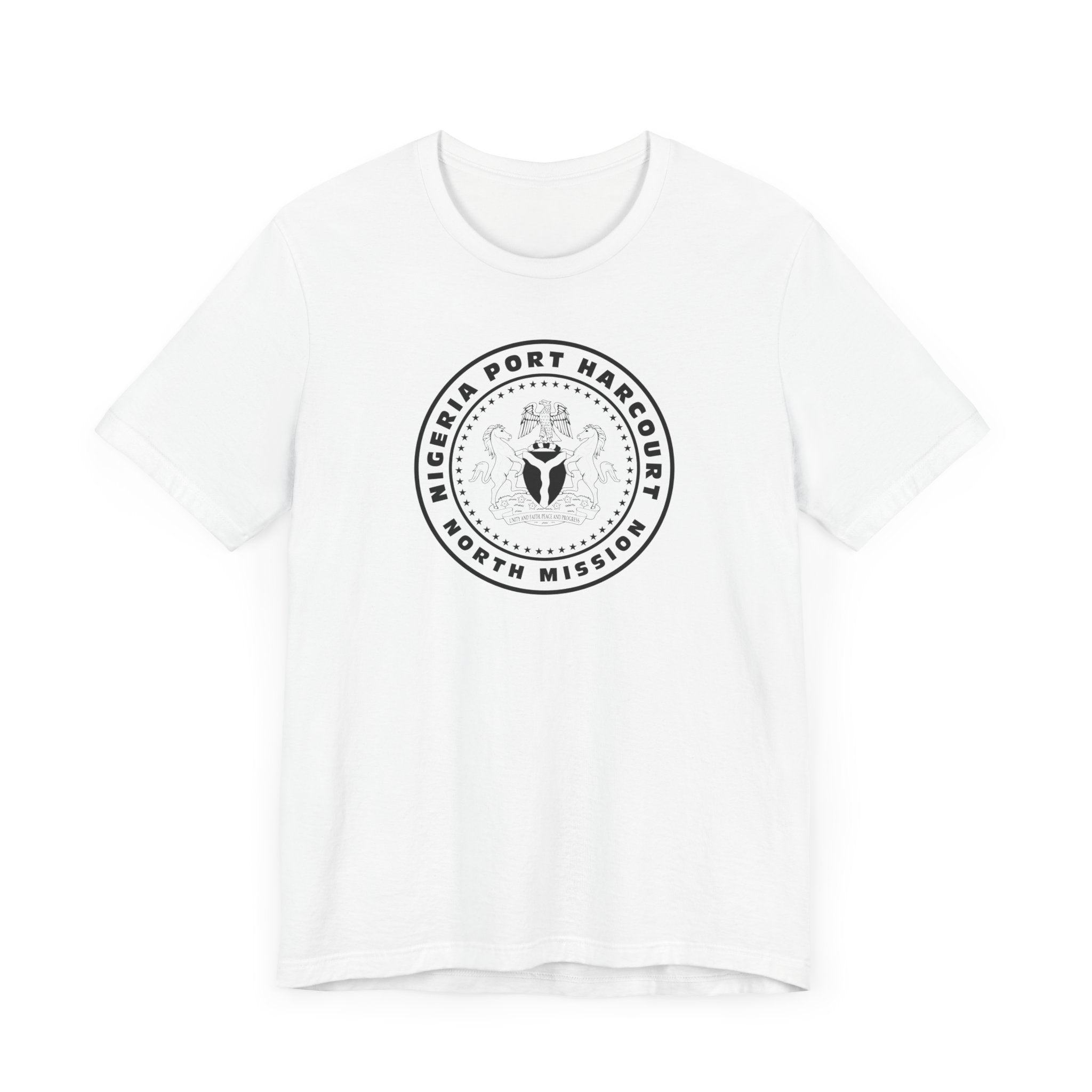Nigeria Port Harcourt North Mission Circular Monochrome Logo T-Shirt - Mission Wishlist - LDS Missionary Gift Store