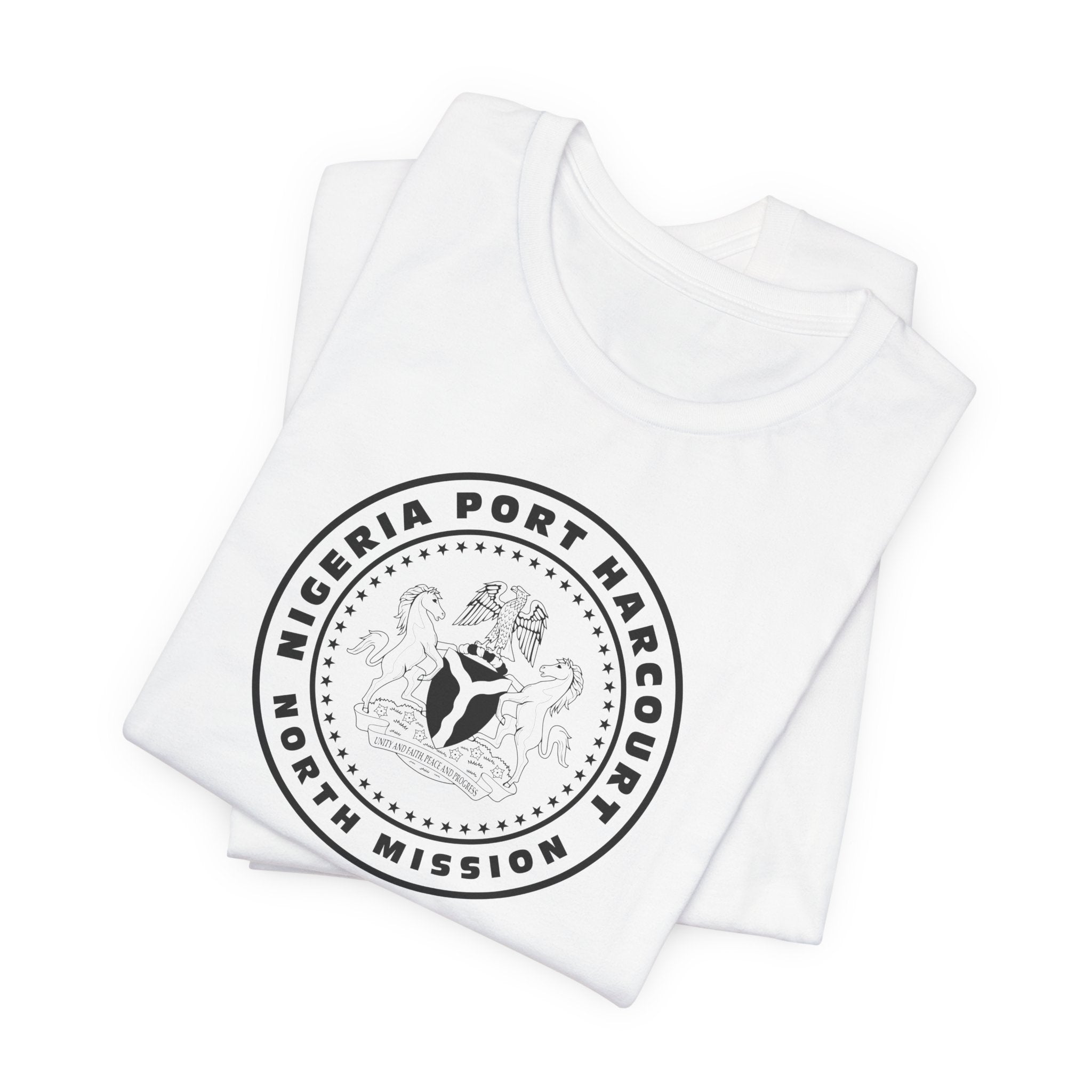 Nigeria Port Harcourt North Mission Circular Monochrome Logo T-Shirt - Mission Wishlist - LDS Missionary Gift Store