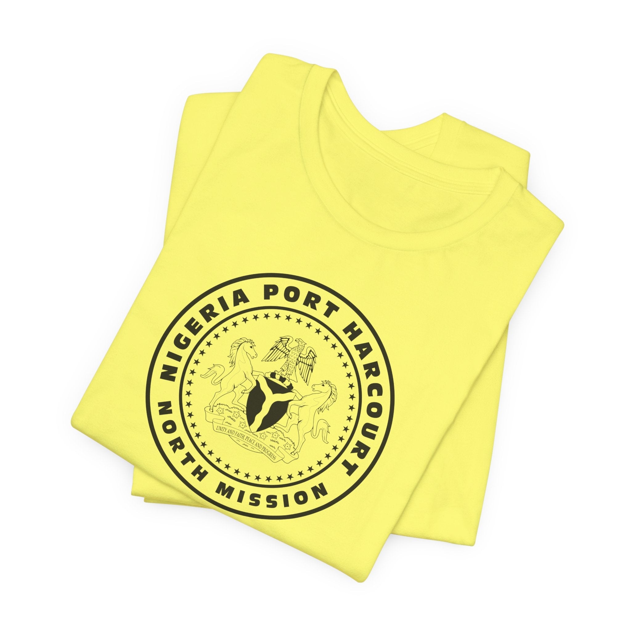 Nigeria Port Harcourt North Mission Circular Monochrome Logo T-Shirt - Mission Wishlist - LDS Missionary Gift Store