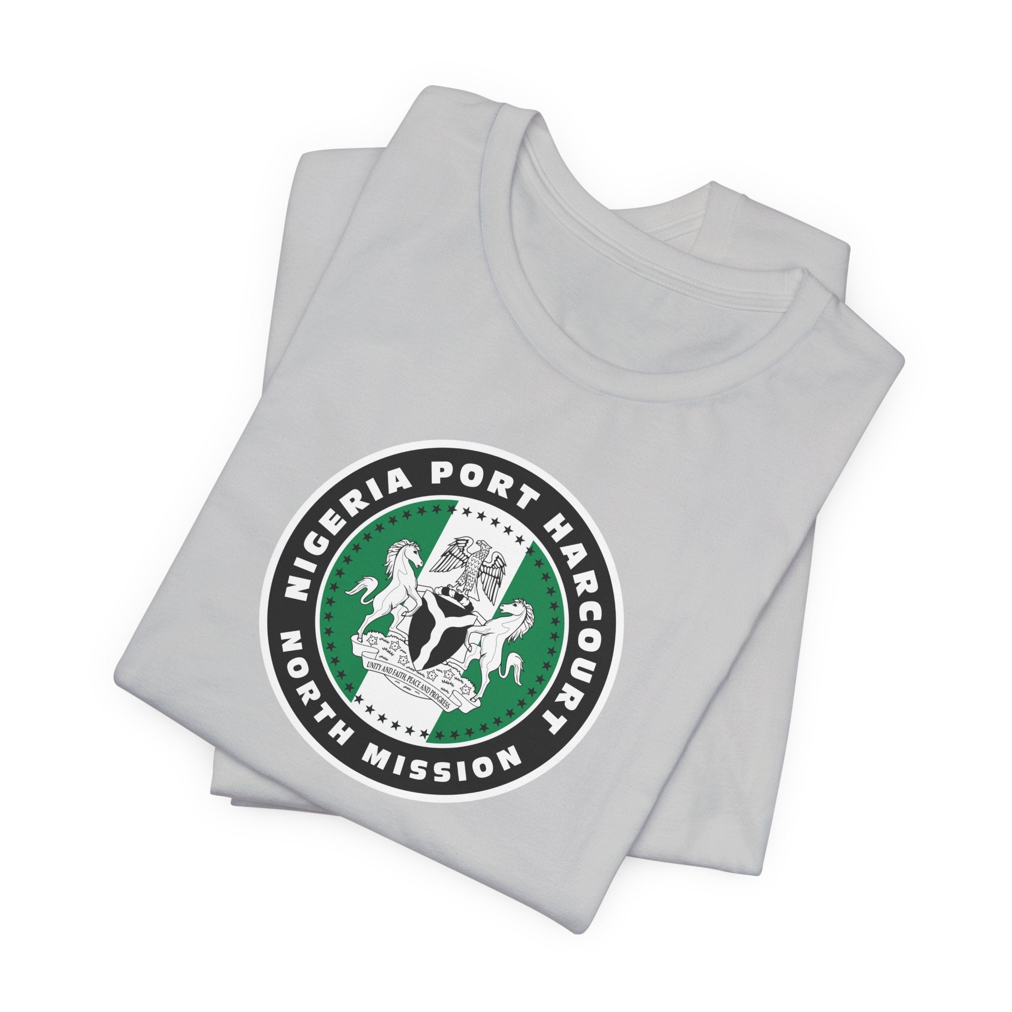 Nigeria Port Harcourt North Mission Flag Logo (Black Border) T-shirt - Mission Wishlist - LDS Missionary Gift Store