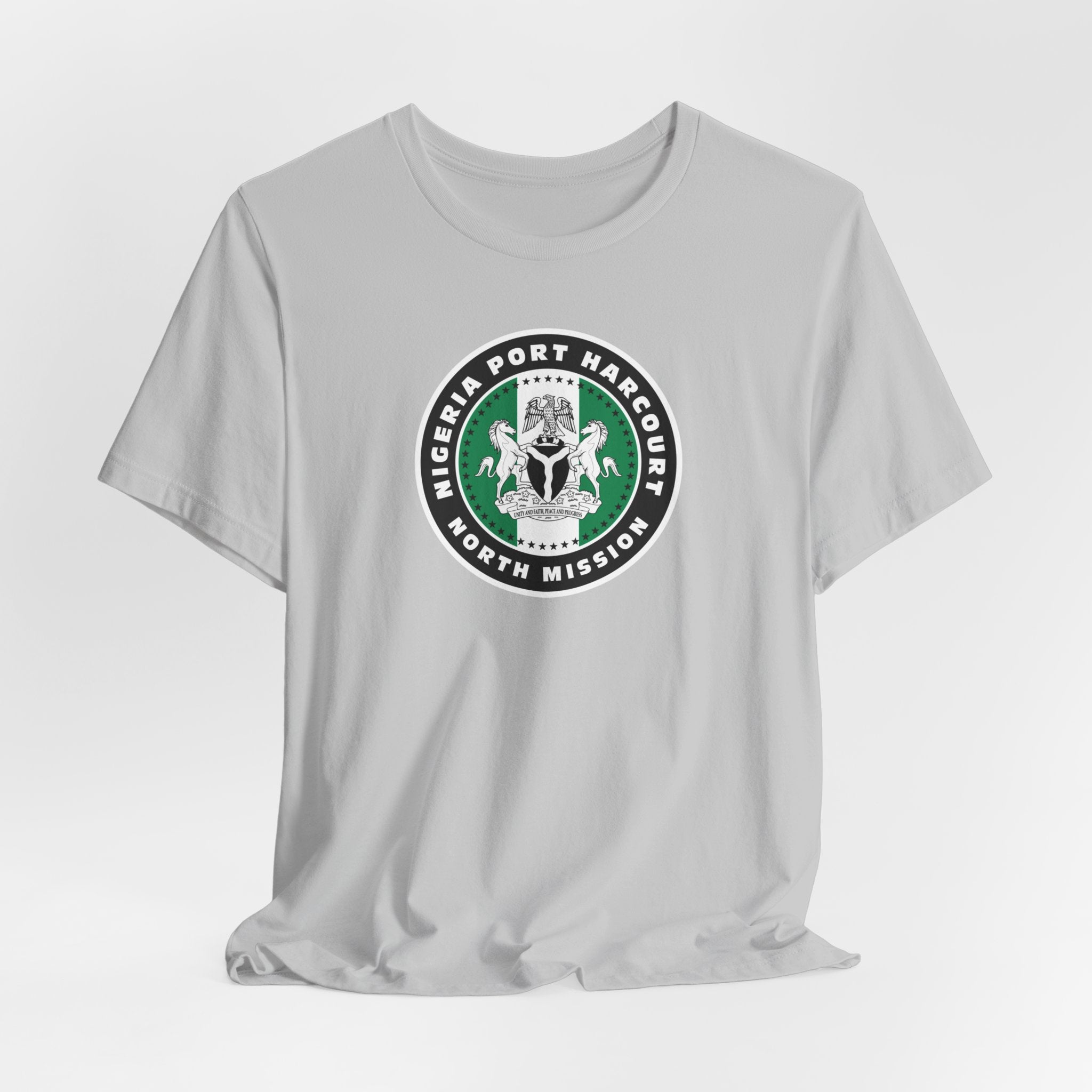 Nigeria Port Harcourt North Mission Flag Logo (Black Border) T-shirt - Mission Wishlist - LDS Missionary Gift Store