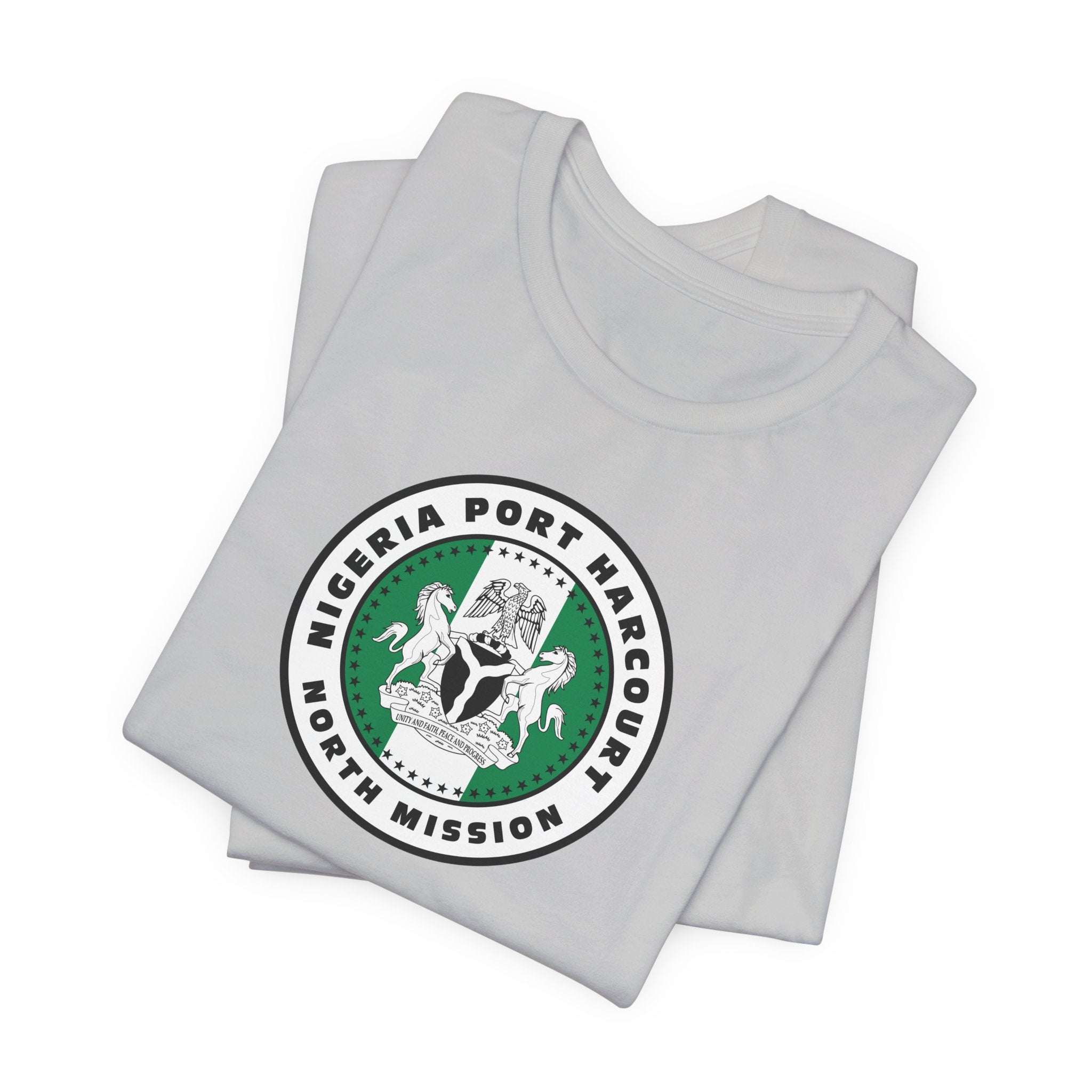 Nigeria Port Harcourt North Mission Flag Logo (White Border) T-shirt - Mission Wishlist - LDS Missionary Gift Store