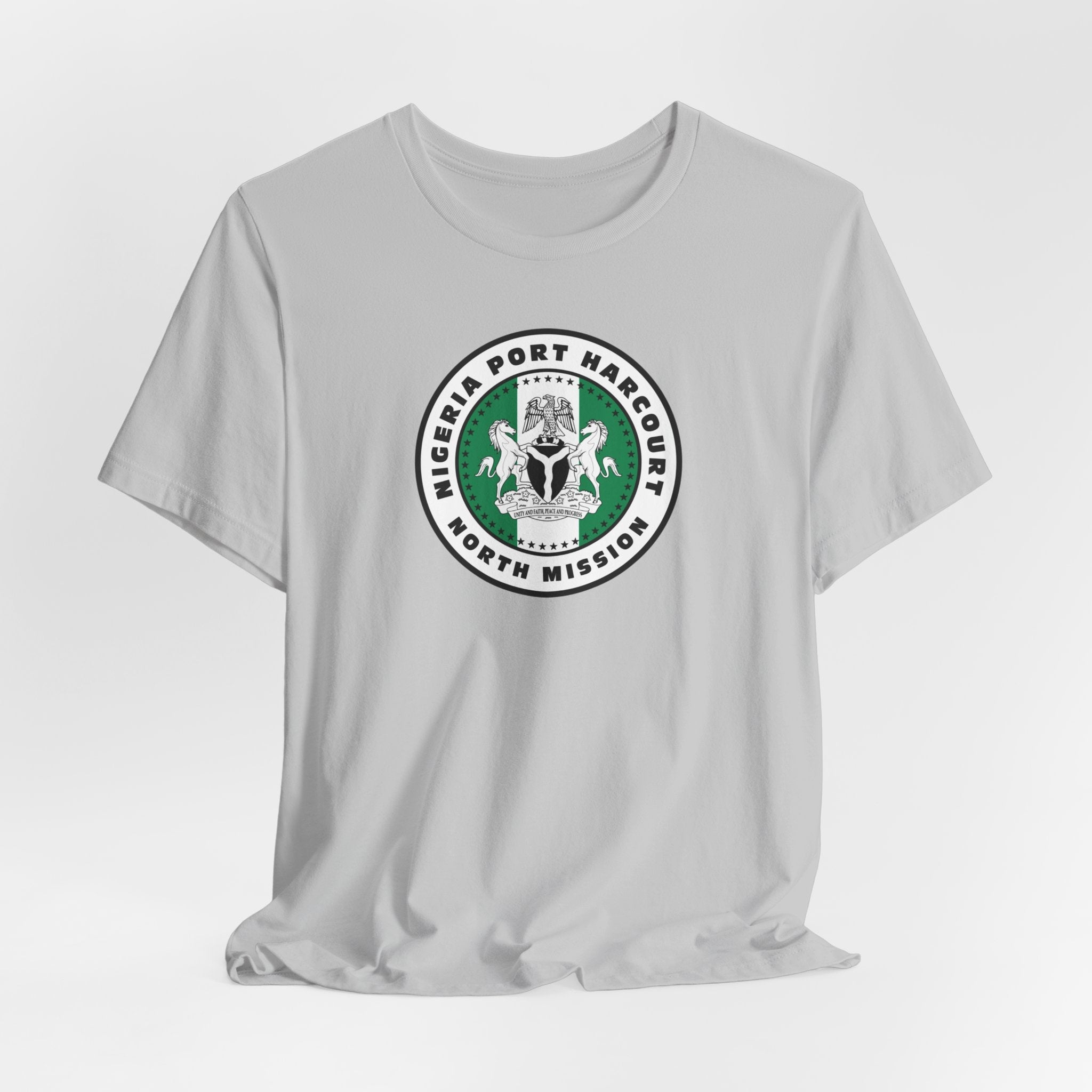 Nigeria Port Harcourt North Mission Flag Logo (White Border) T-shirt - Mission Wishlist - LDS Missionary Gift Store