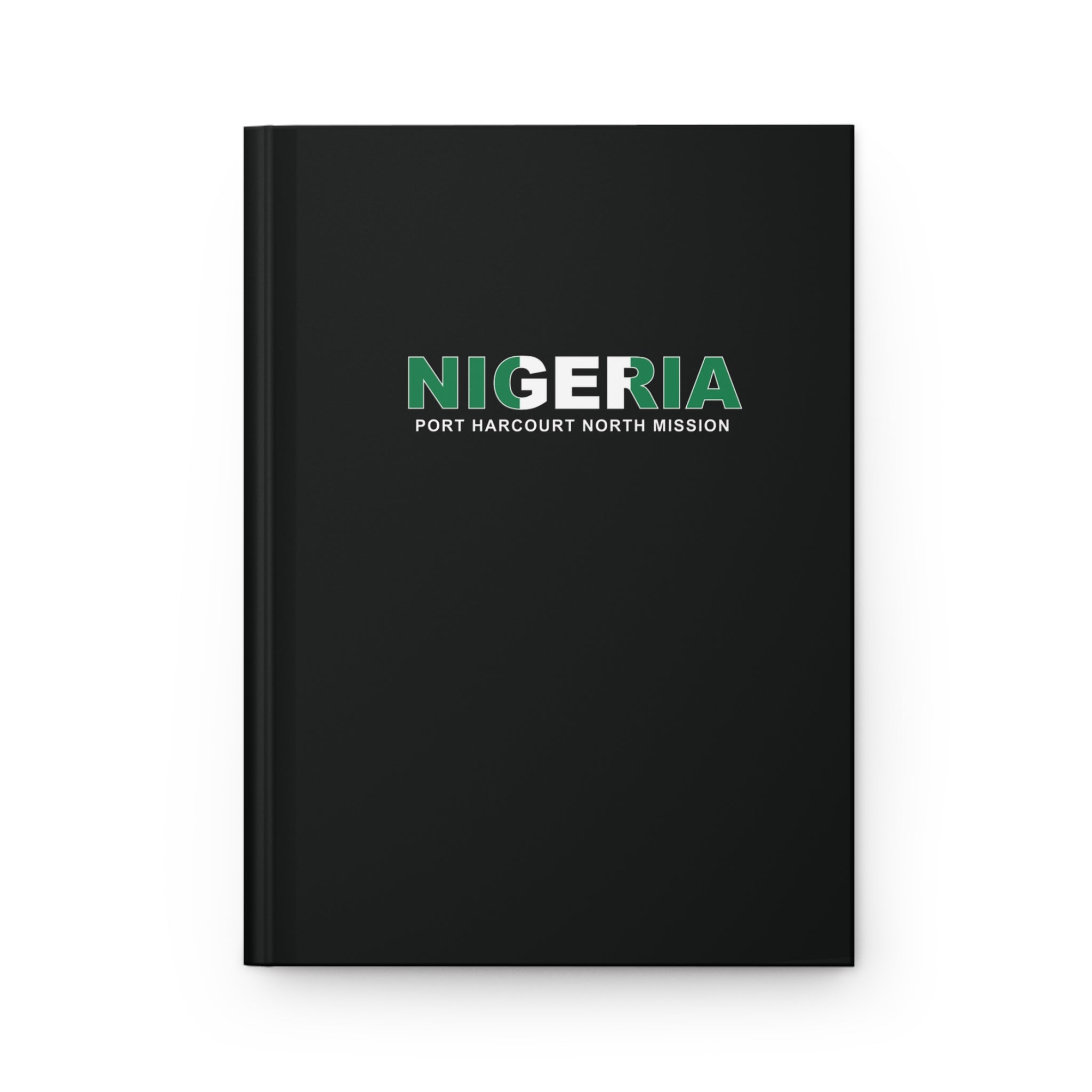 Nigeria Port Harcourt North Mission Flag Title Black Hardcover Journal Matte - Mission Wishlist - LDS Missionary Gift Store