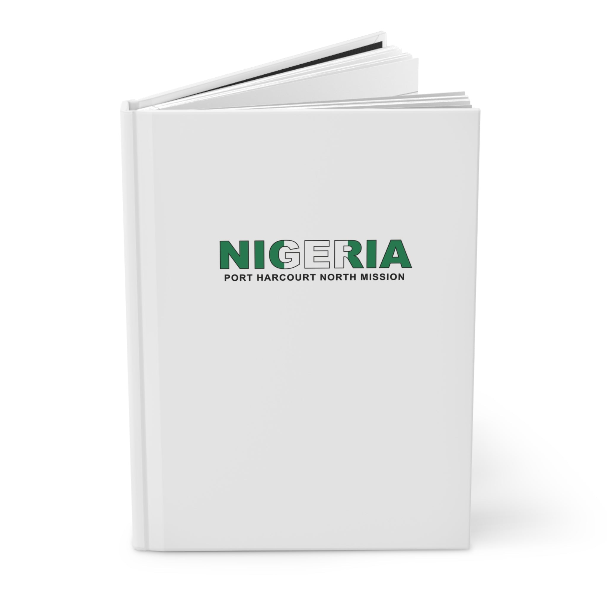 Nigeria Port Harcourt North Mission Flag Title White Hardcover Journal Matte - Mission Wishlist - LDS Missionary Gift Store