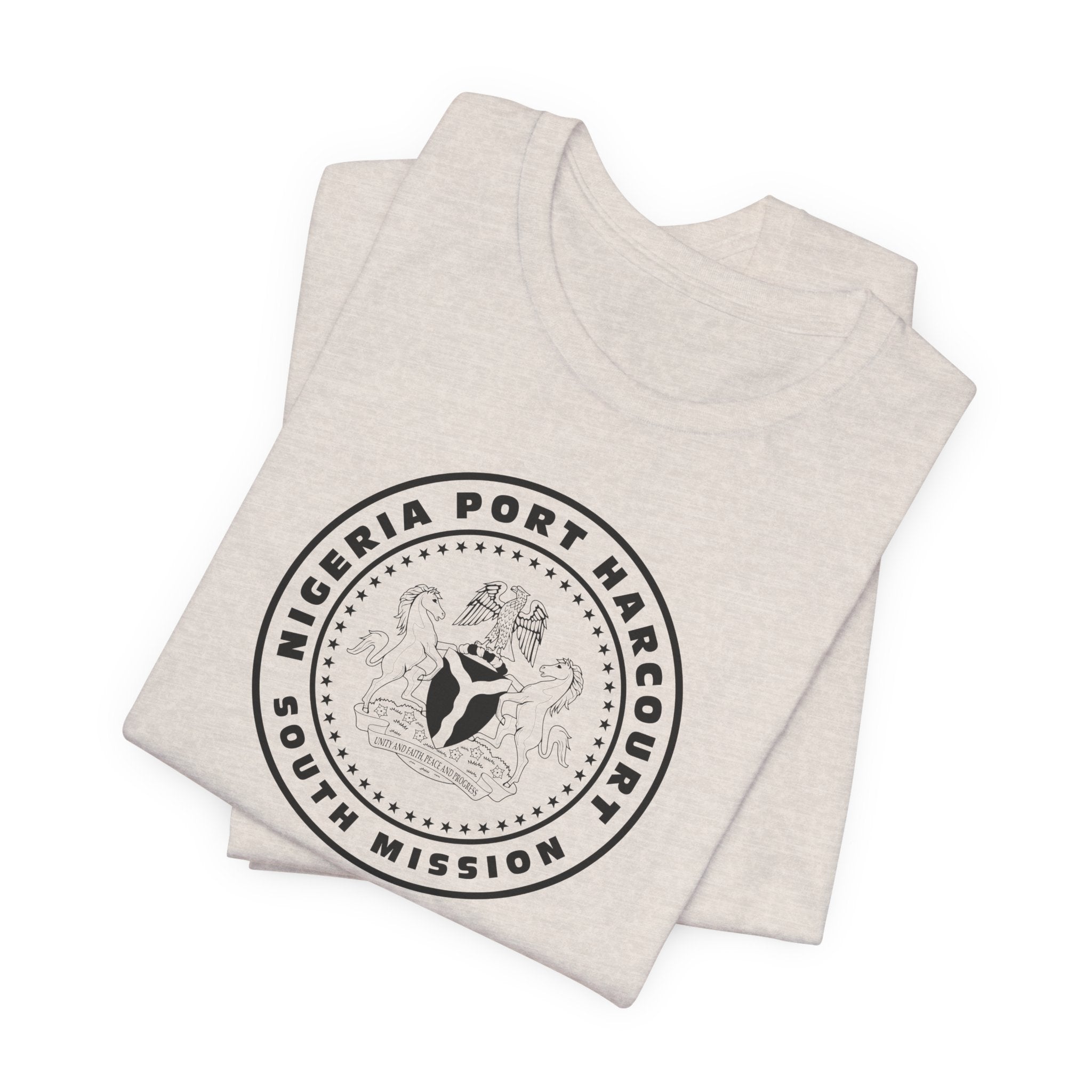 Nigeria Port Harcourt South Mission Circular Monochrome Logo T-Shirt - Mission Wishlist - LDS Missionary Gift Store
