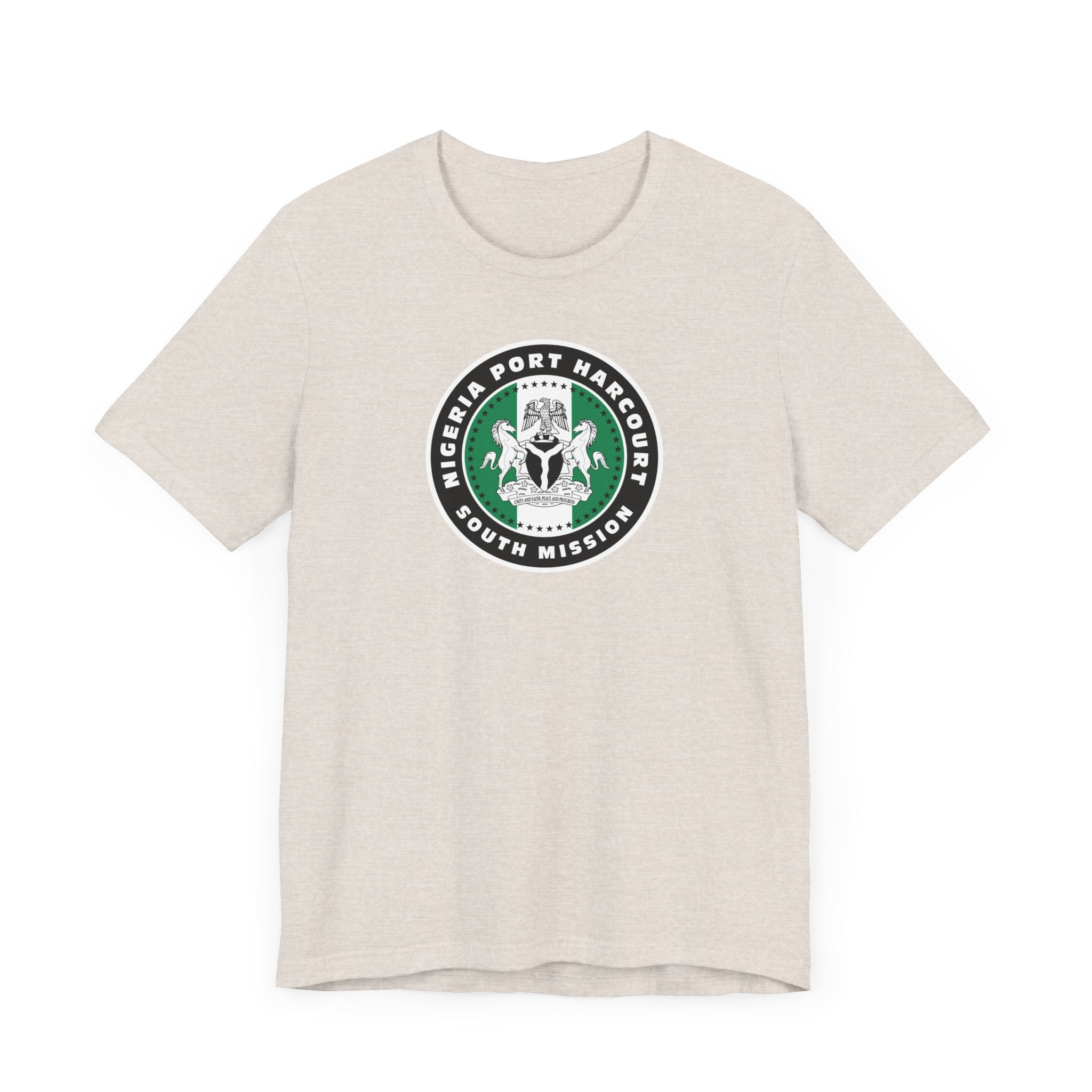 Nigeria Port Harcourt South Mission Flag Logo (Black Border) T-shirt - Mission Wishlist - LDS Missionary Gift Store