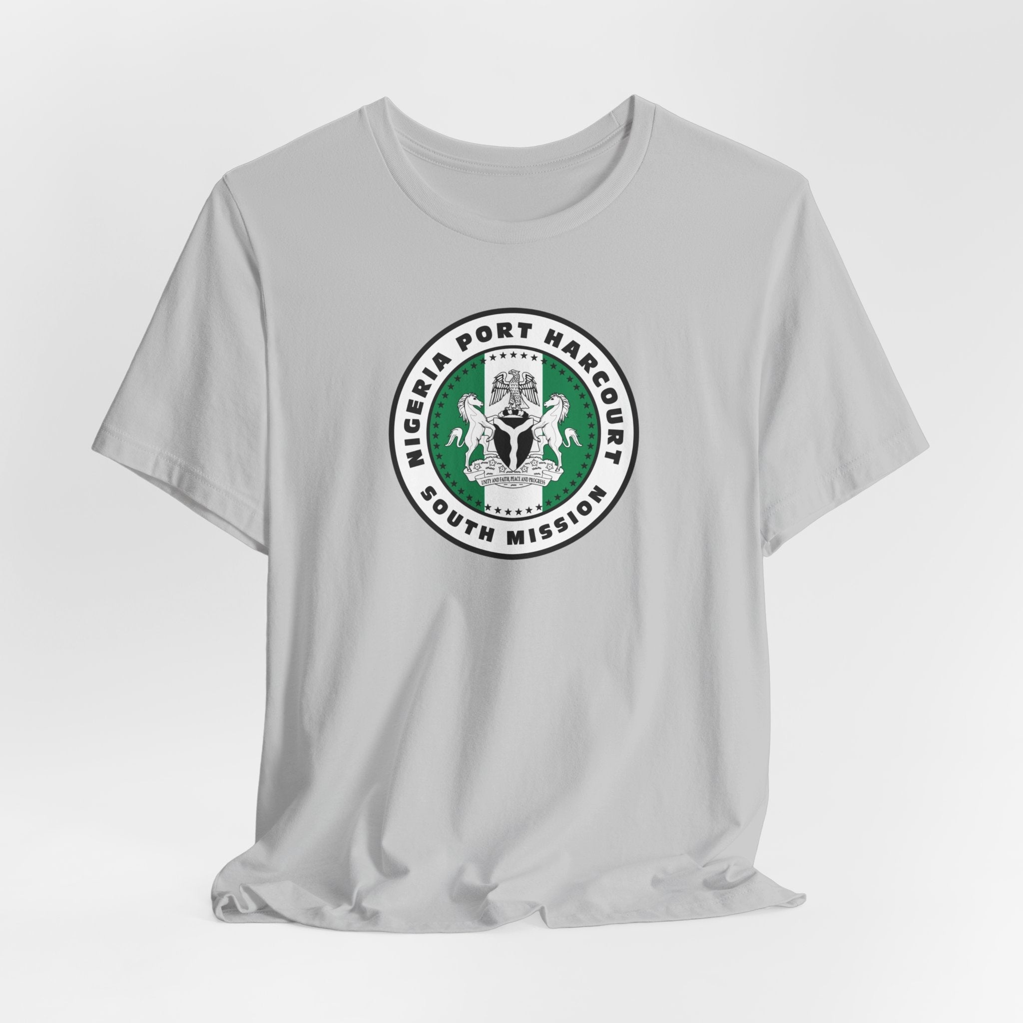 Nigeria Port Harcourt South Mission Flag Logo (White Border) T-shirt - Mission Wishlist - LDS Missionary Gift Store