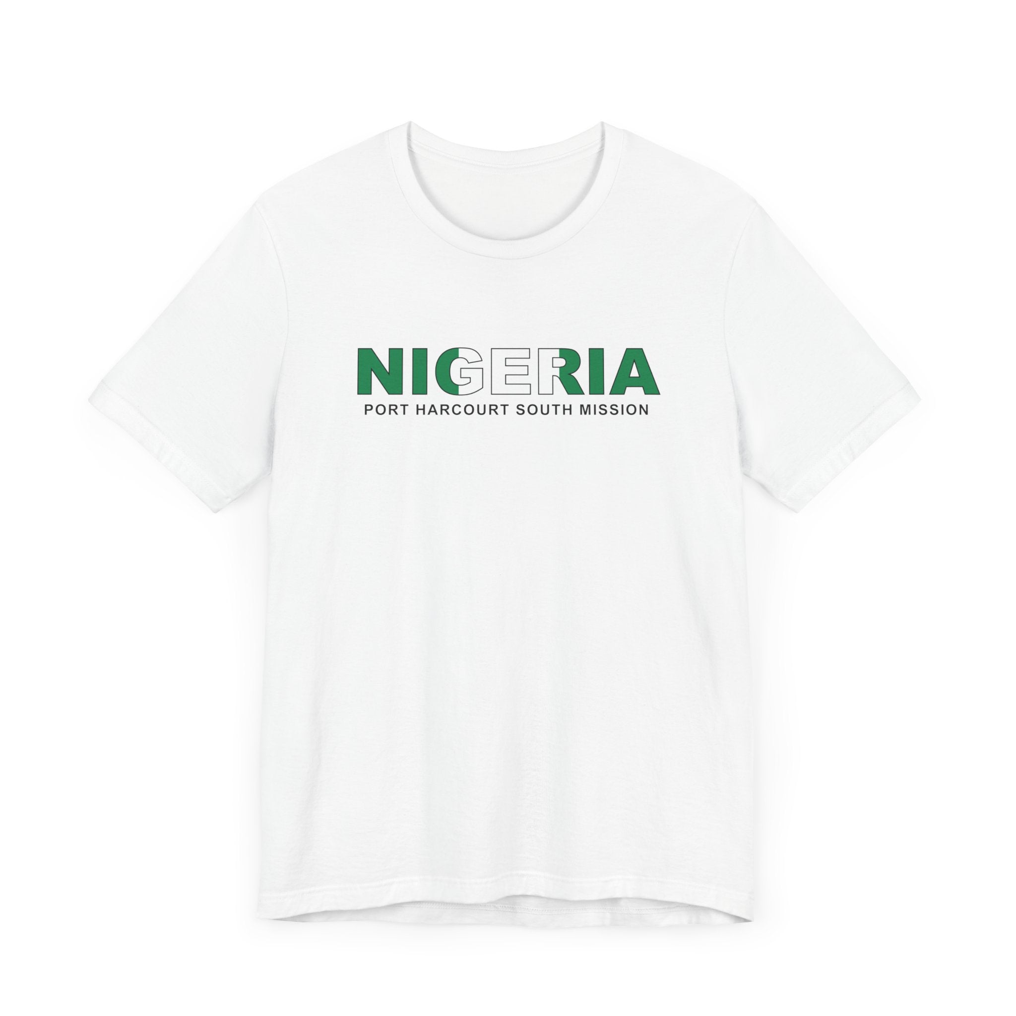 Nigeria Port Harcourt South Mission Flag Title T-shirt - Mission Wishlist - LDS Missionary Gift Store