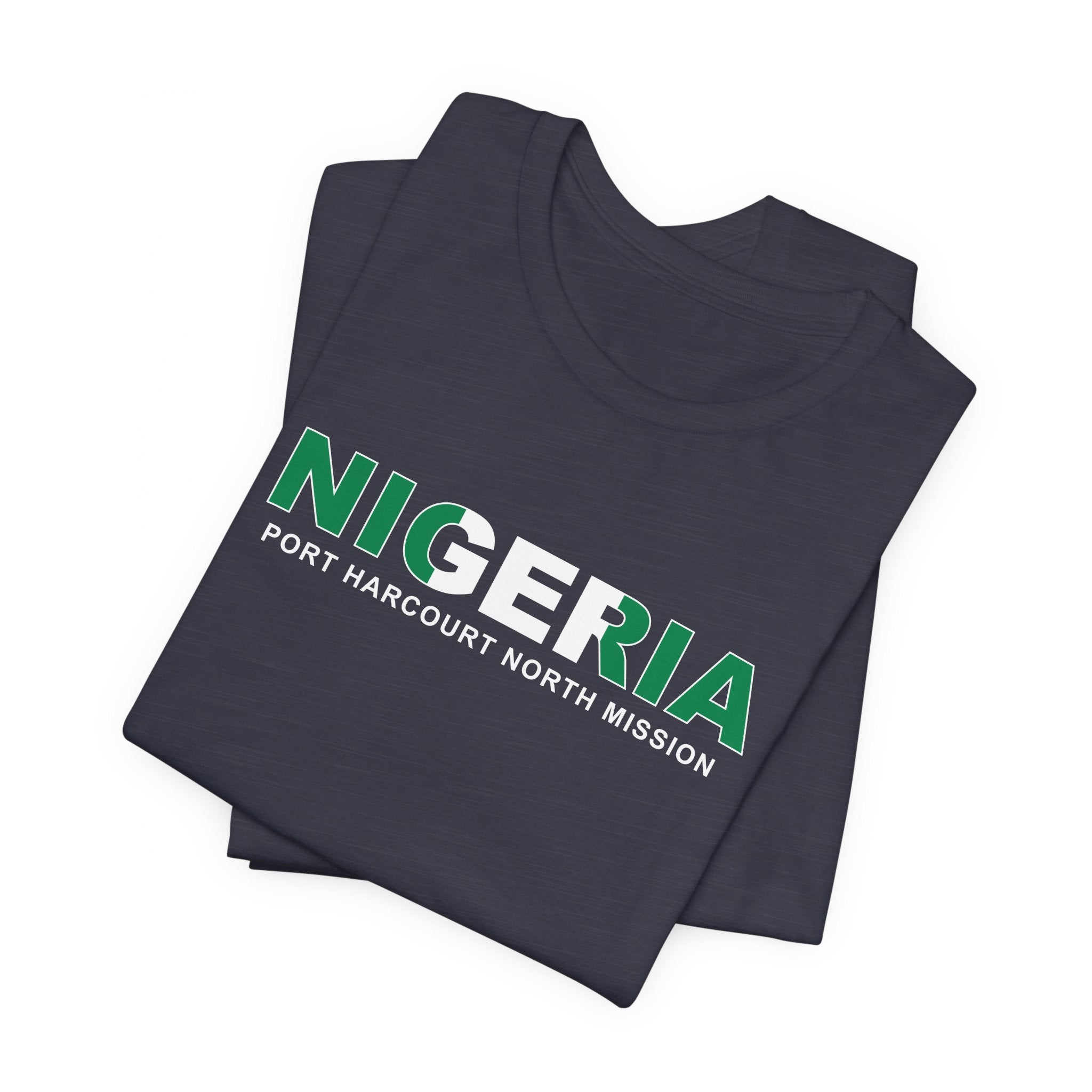 Nigeria Port Harcourt South Mission Flag Title T-shirt - Mission Wishlist - LDS Missionary Gift Store